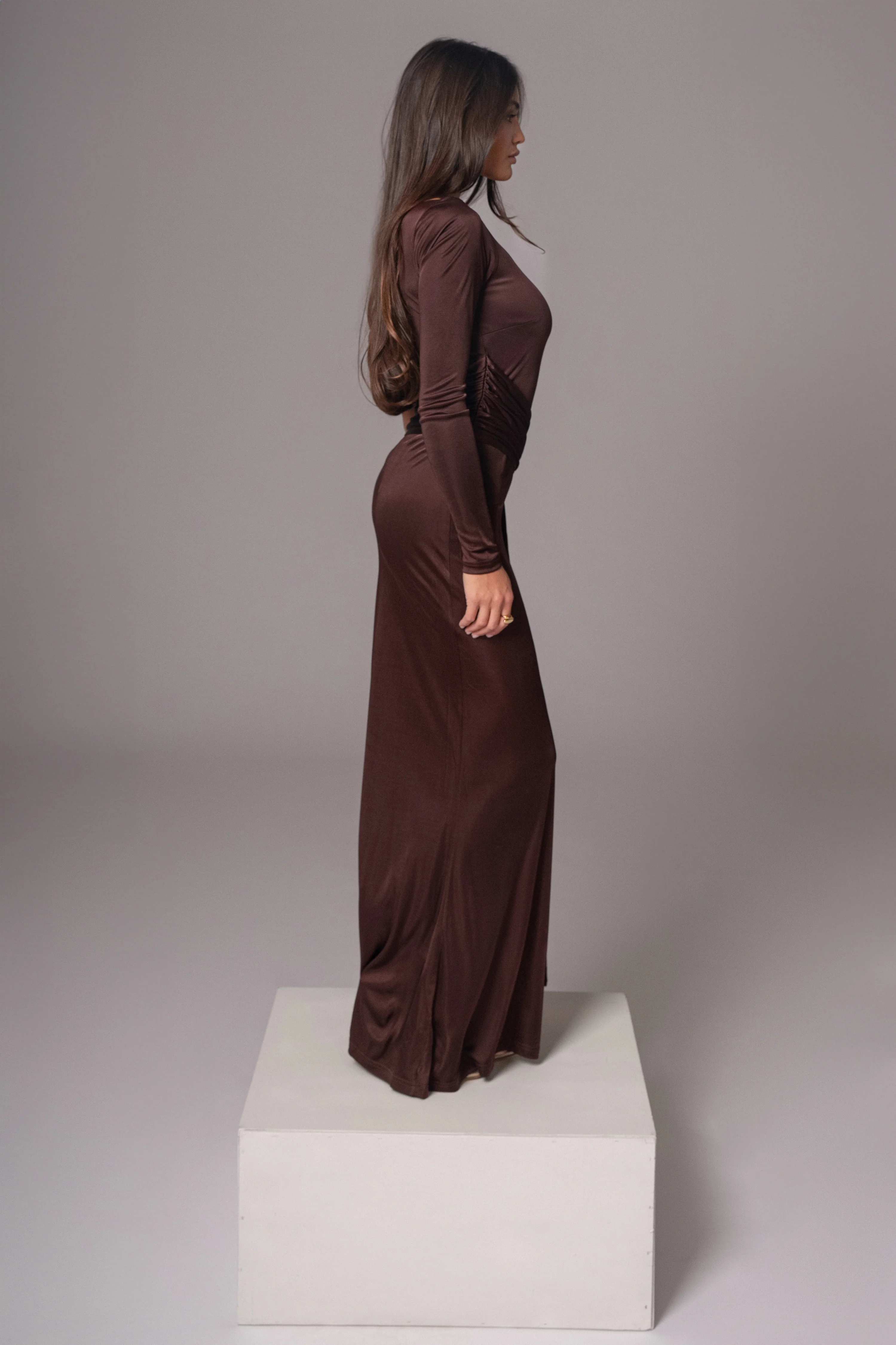 Chocolate Muoi Maxi Dress - Image 3