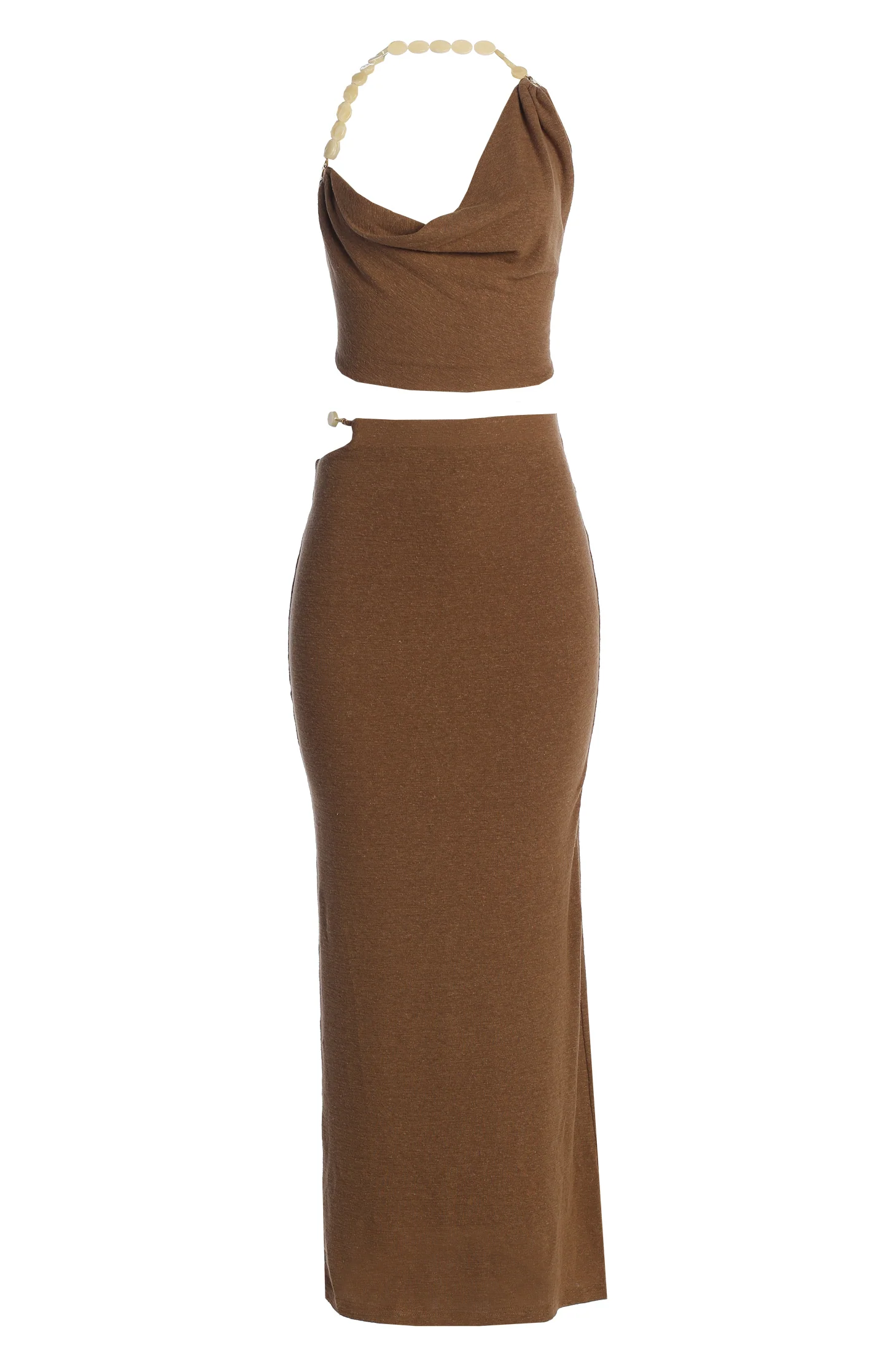 Chocolate Skye Knit Skirt Set - Image 4