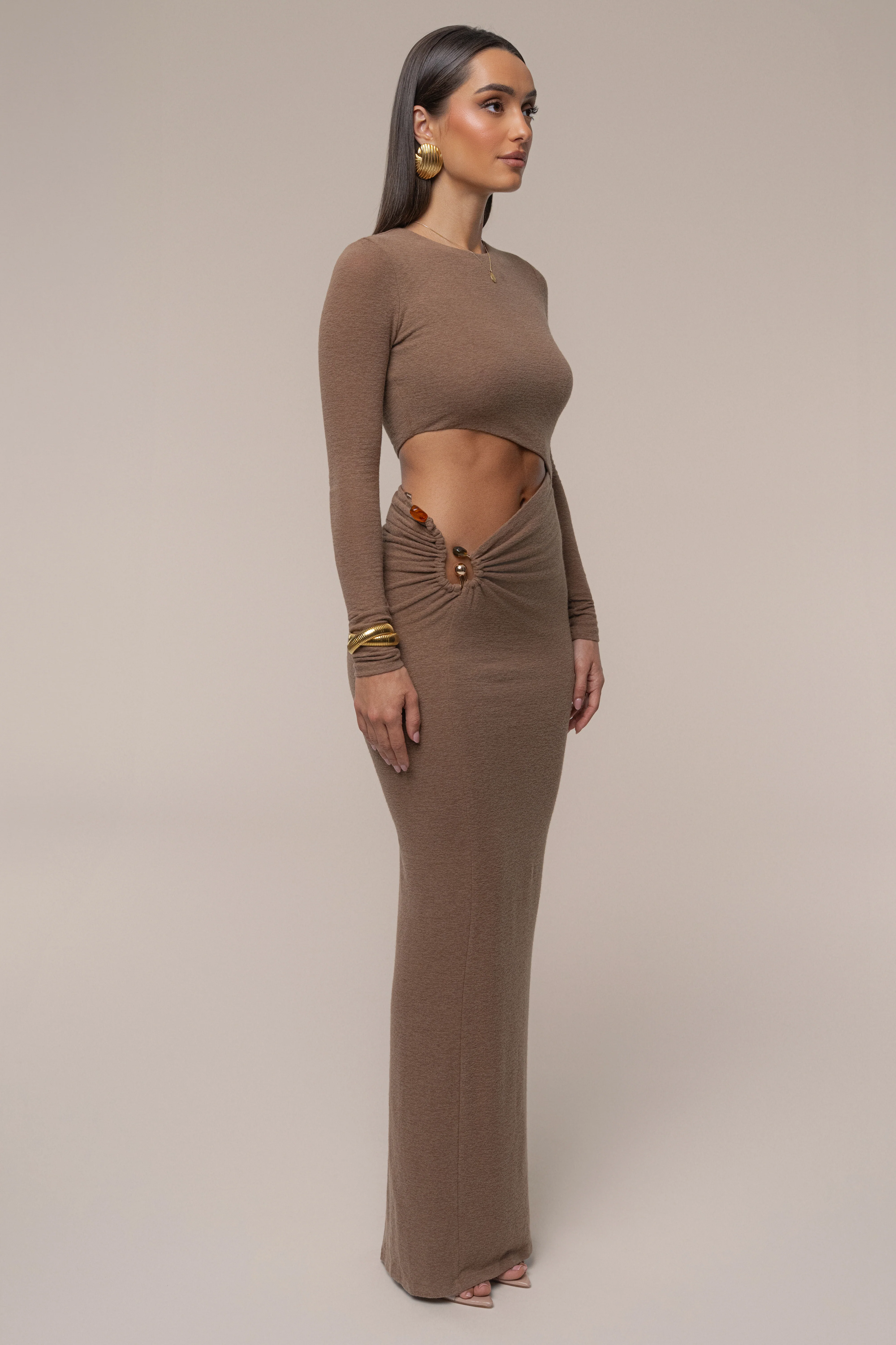 Chocolate Summer Romance Cutout Dress - Image 10