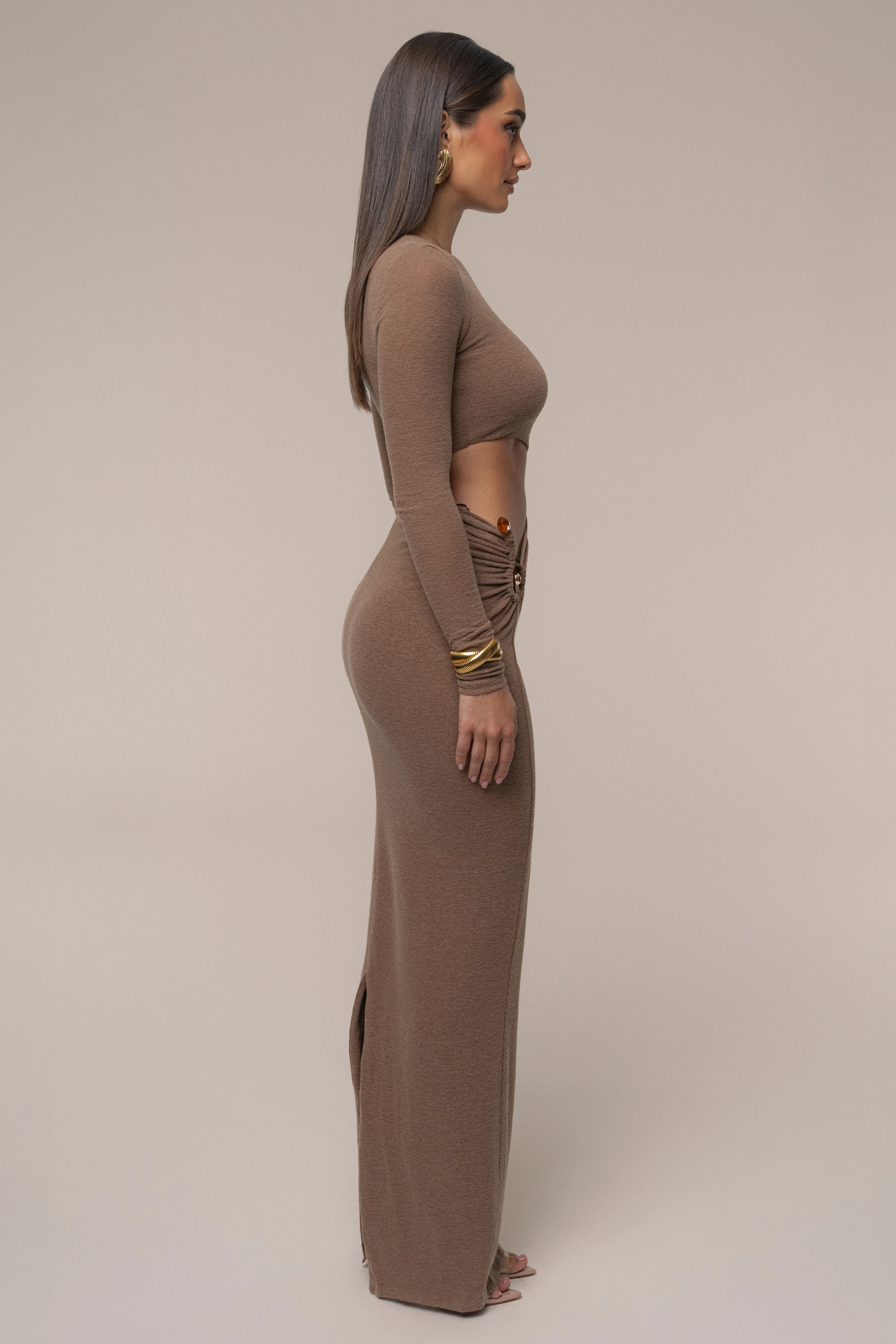 Chocolate Summer Romance Cutout Dress - Image 11