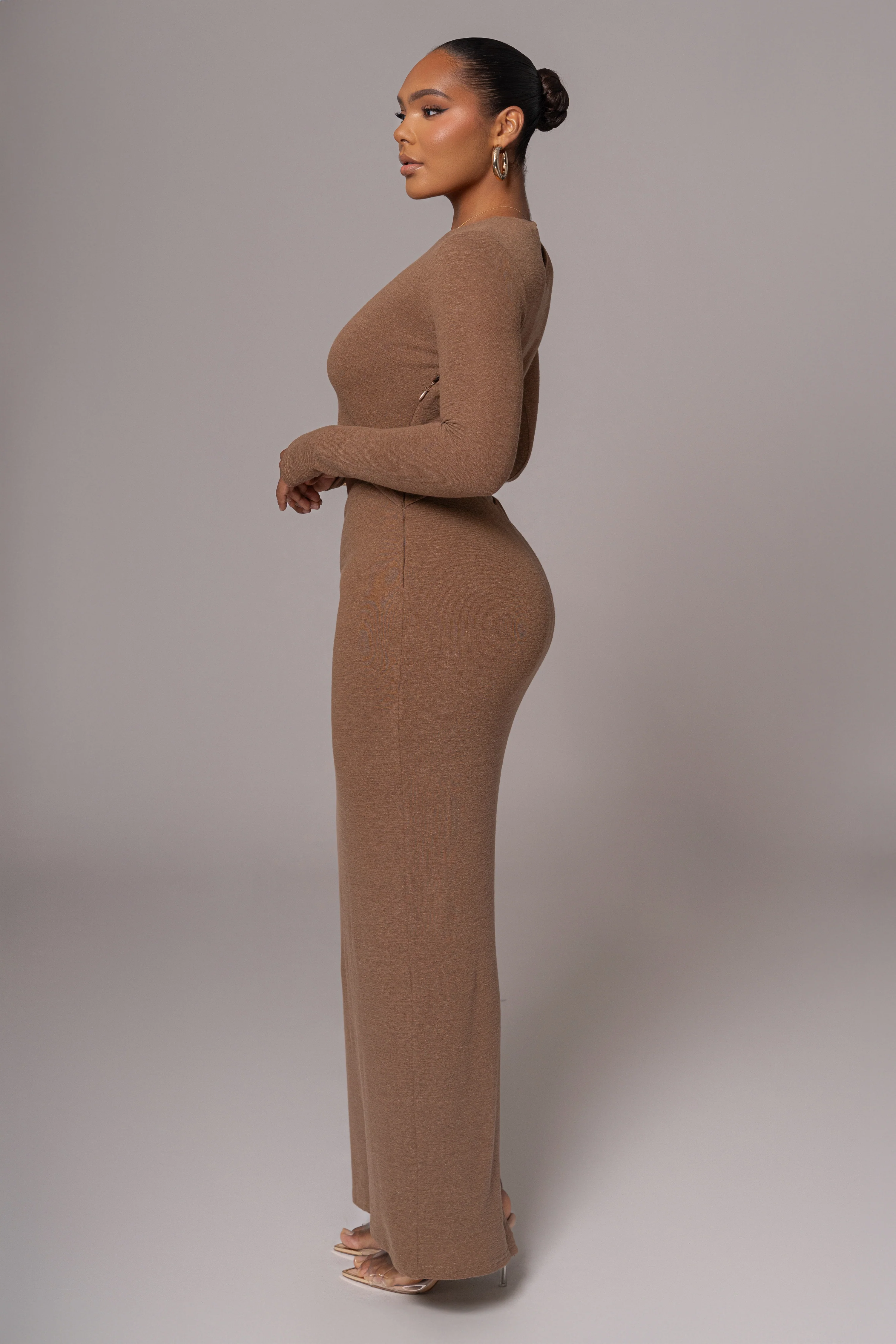 Chocolate Summer Romance Cutout Dress - Image 13