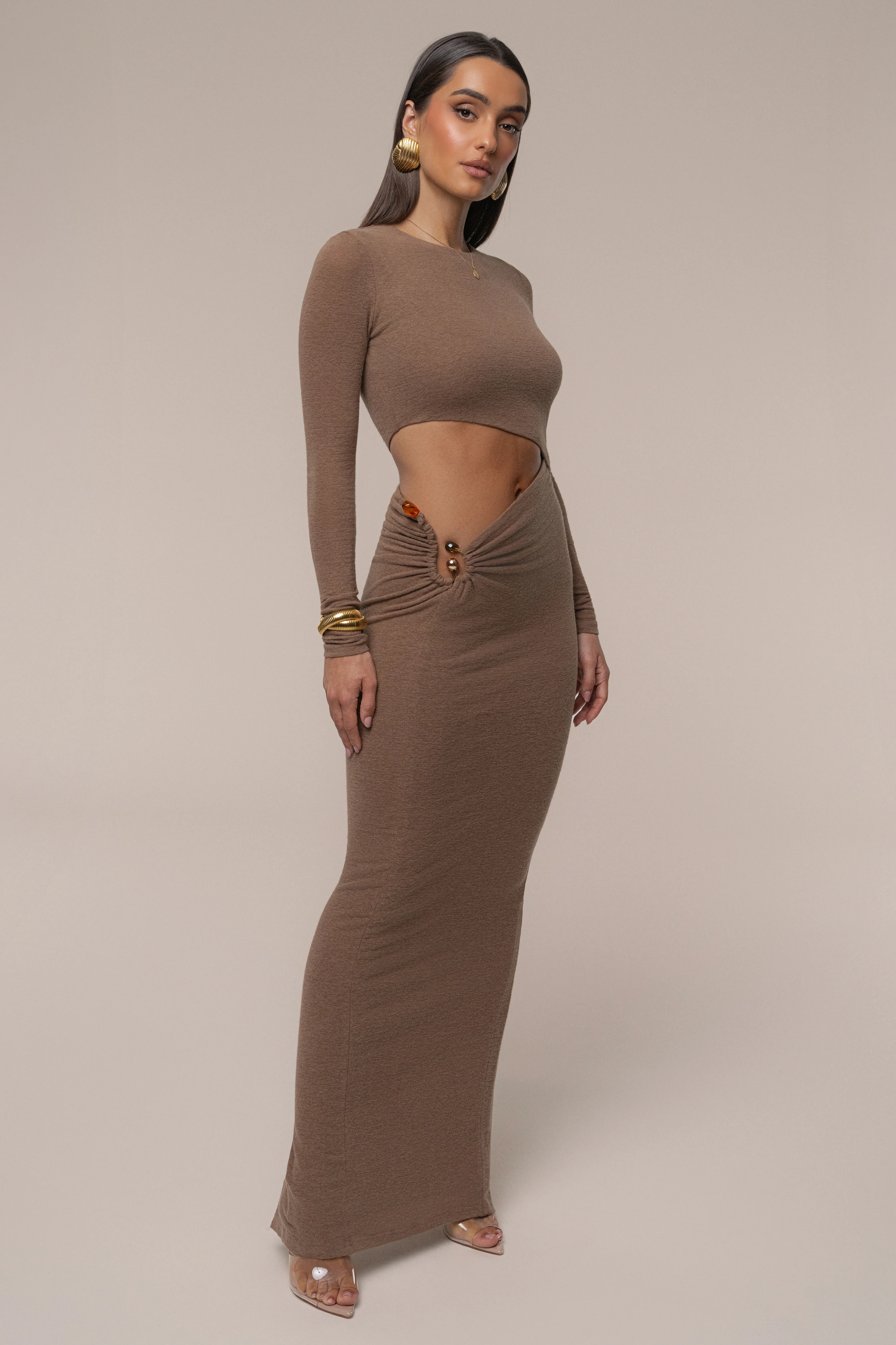 Chocolate Summer Romance Cutout Dress - Image 6