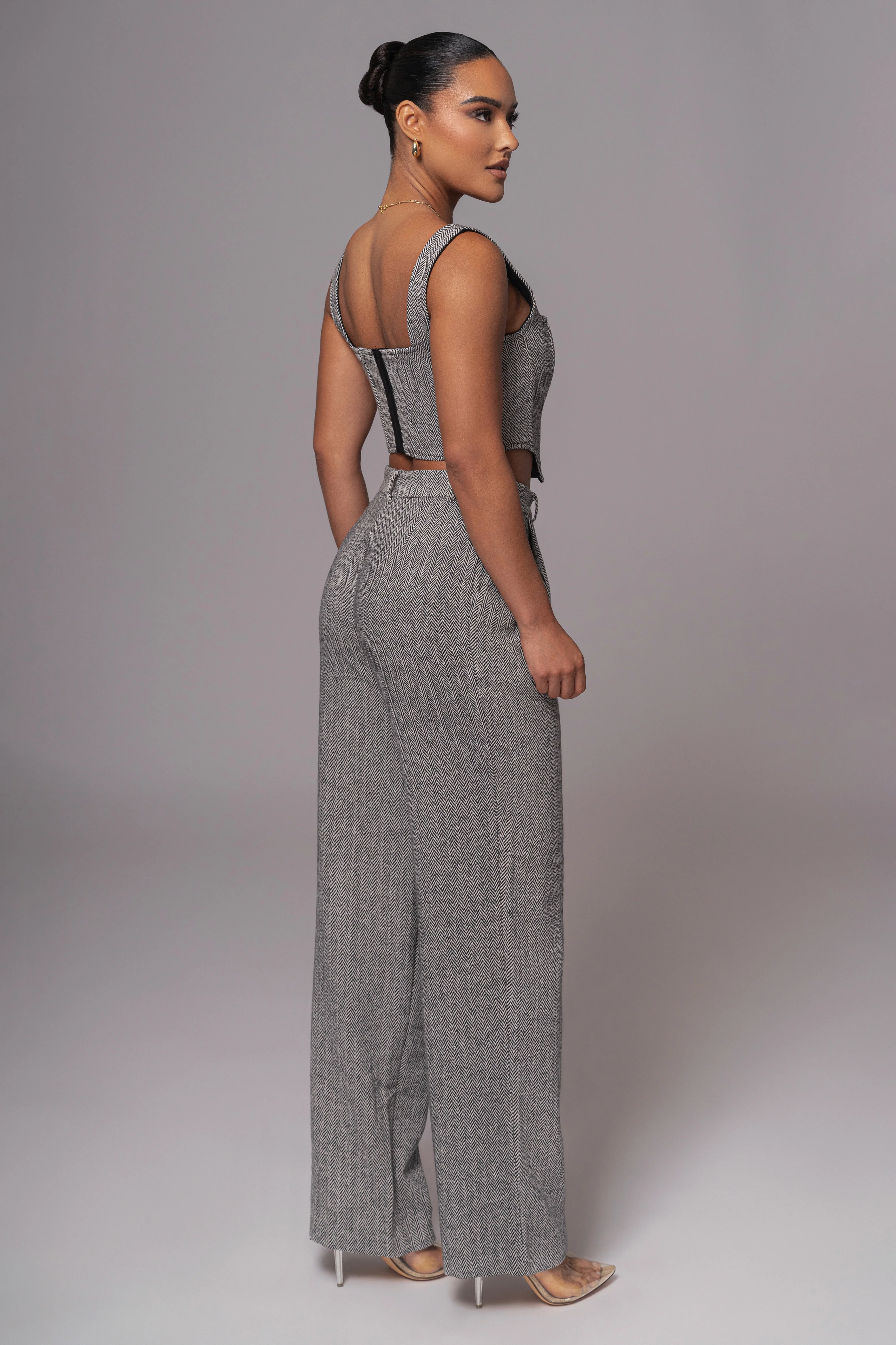 Classic Herringbone Corset Top - Image 8