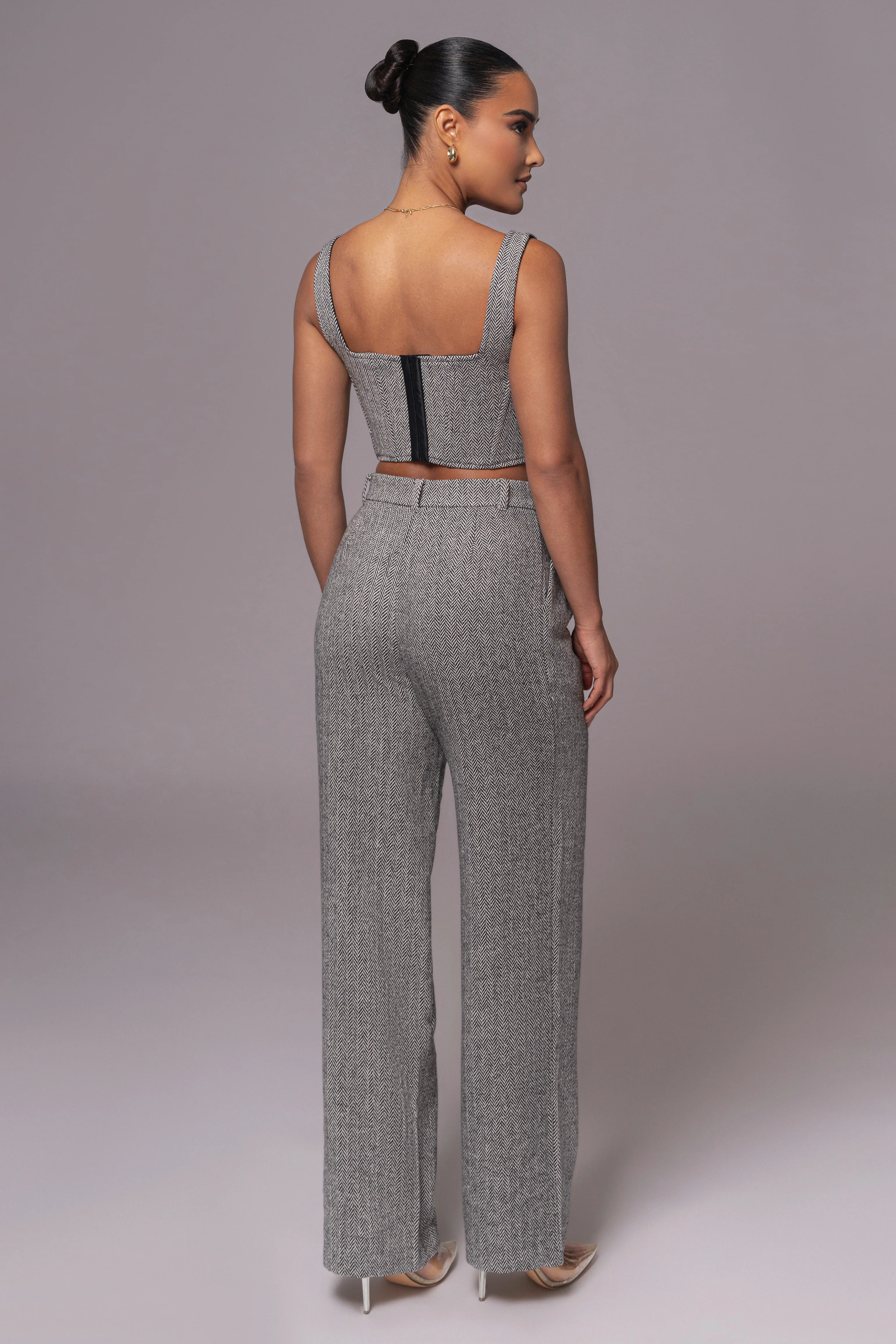 Classic Herringbone Corset Top - Image 9