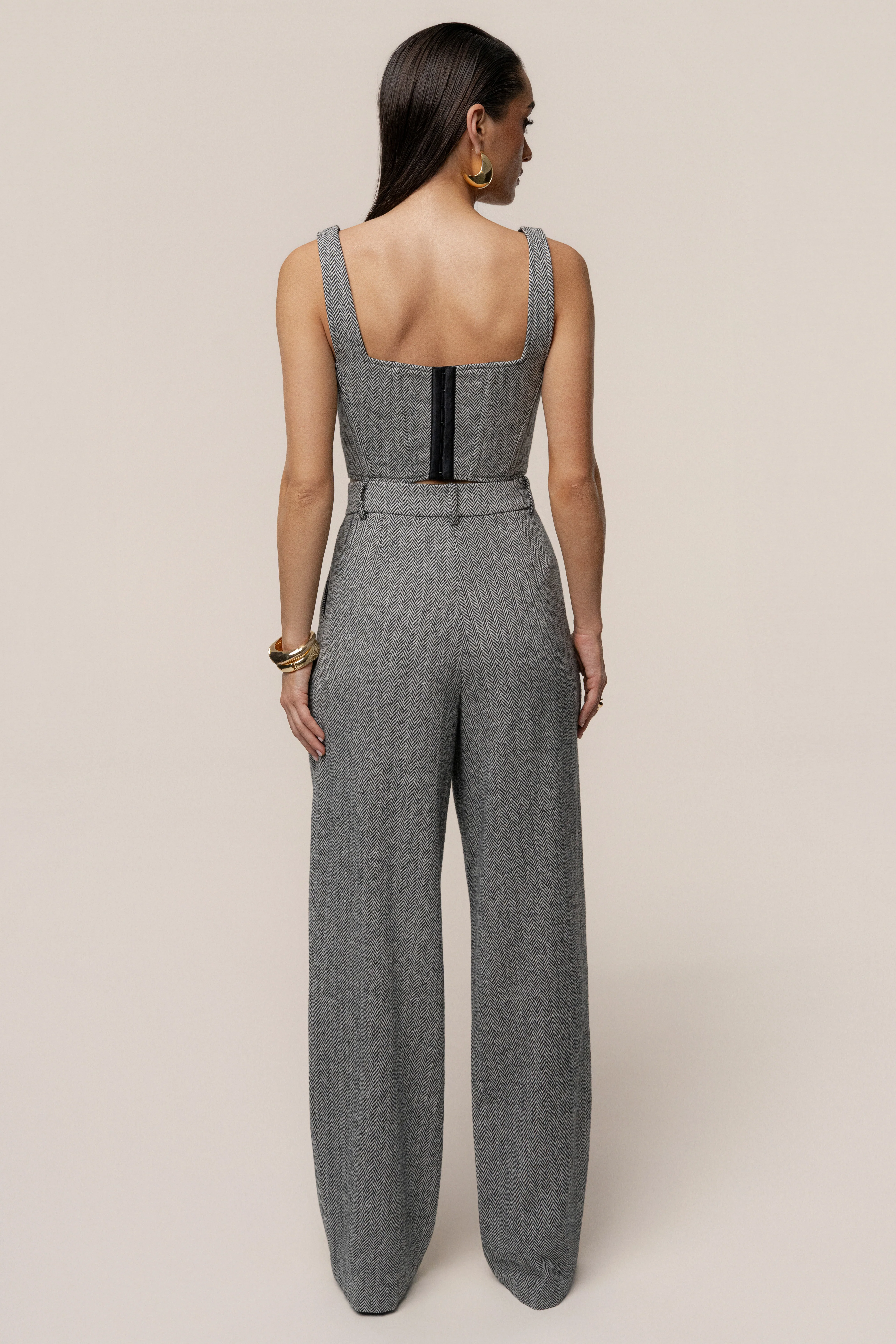 Classic Herringbone Trousers - Image 10
