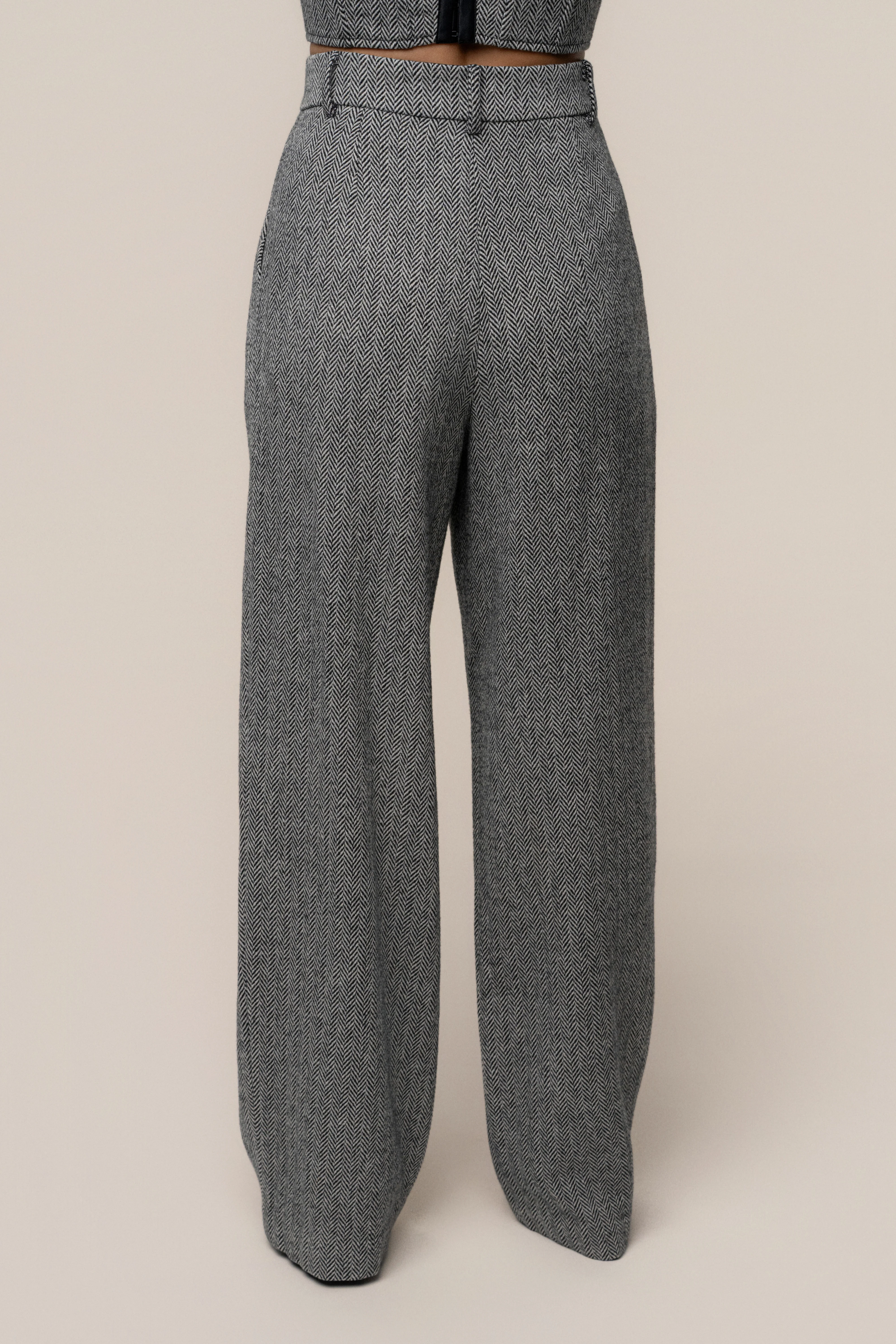 Classic Herringbone Trousers - Image 11