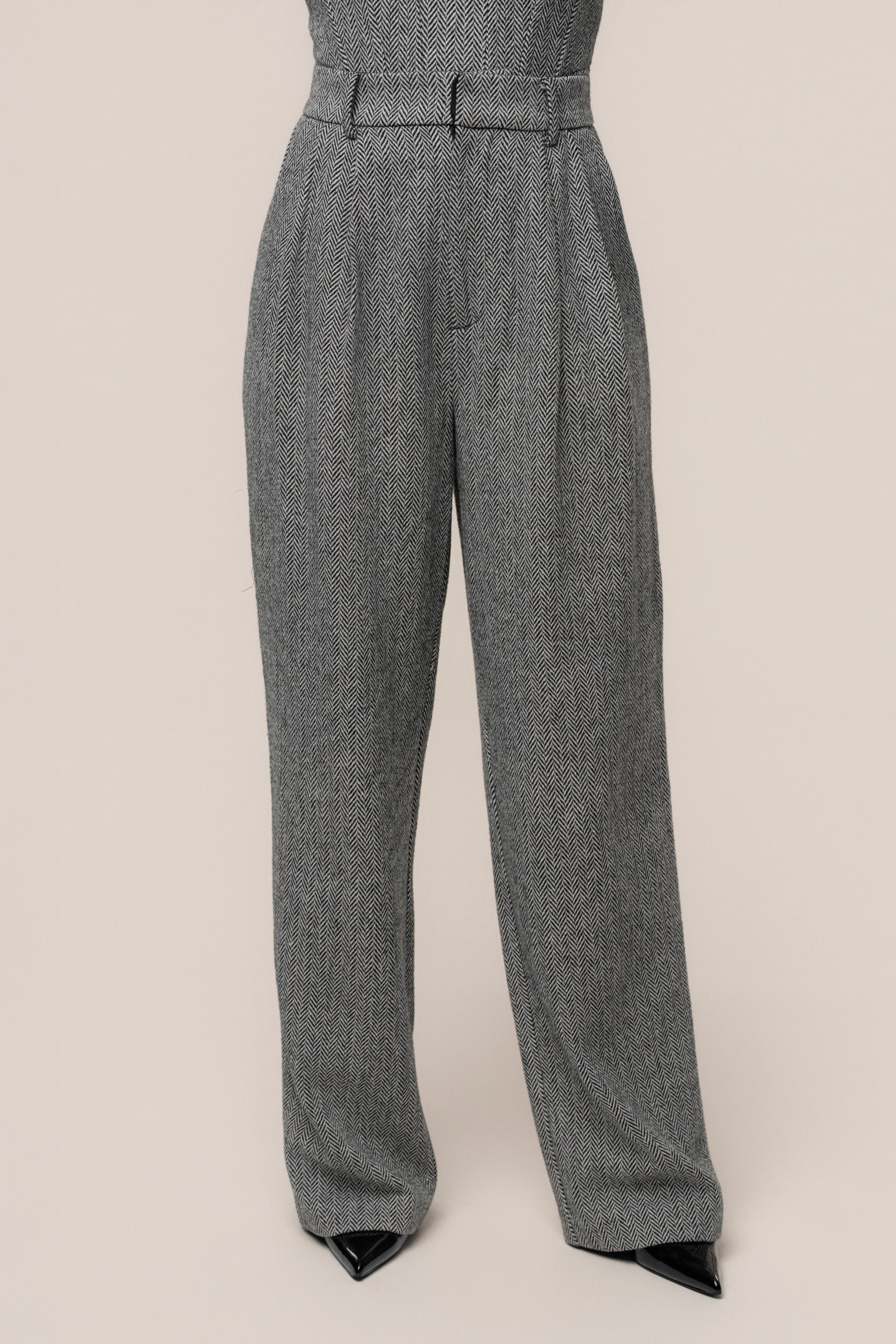 Classic Herringbone Trousers - Image 2