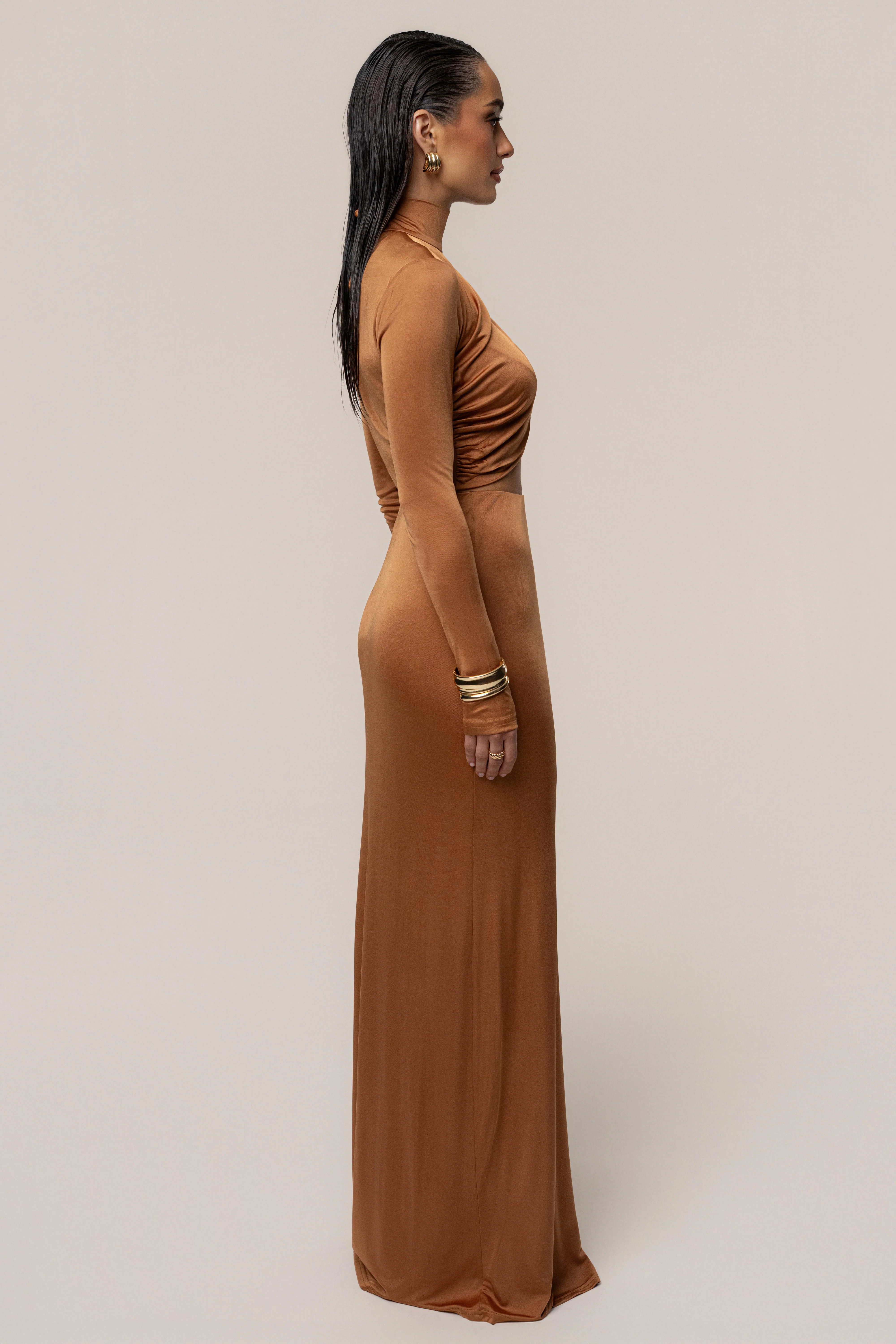 Copper Ultra High Waist Maxi Skirt - Image 12