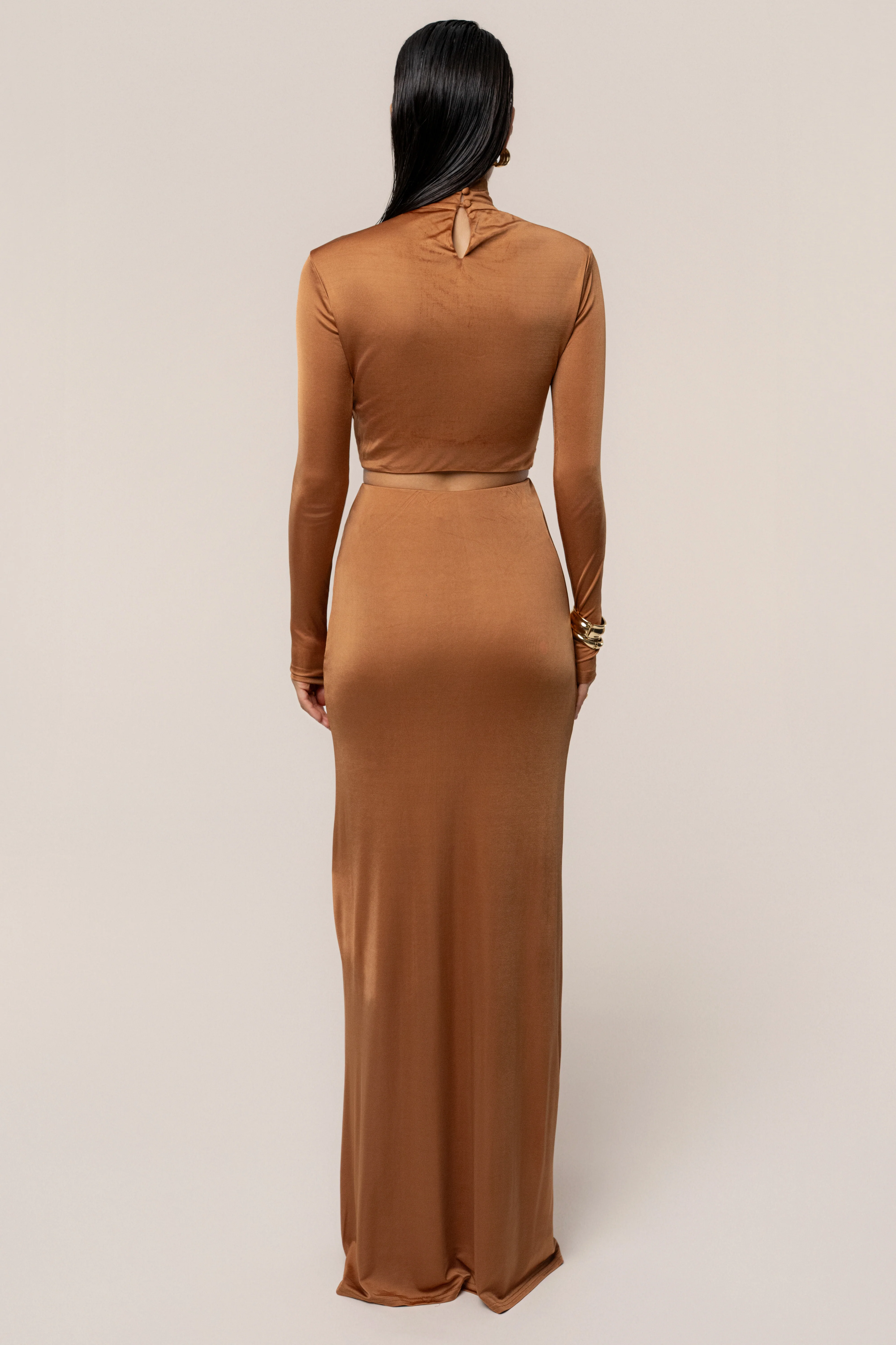 Copper Ultra High Waist Maxi Skirt - Image 13
