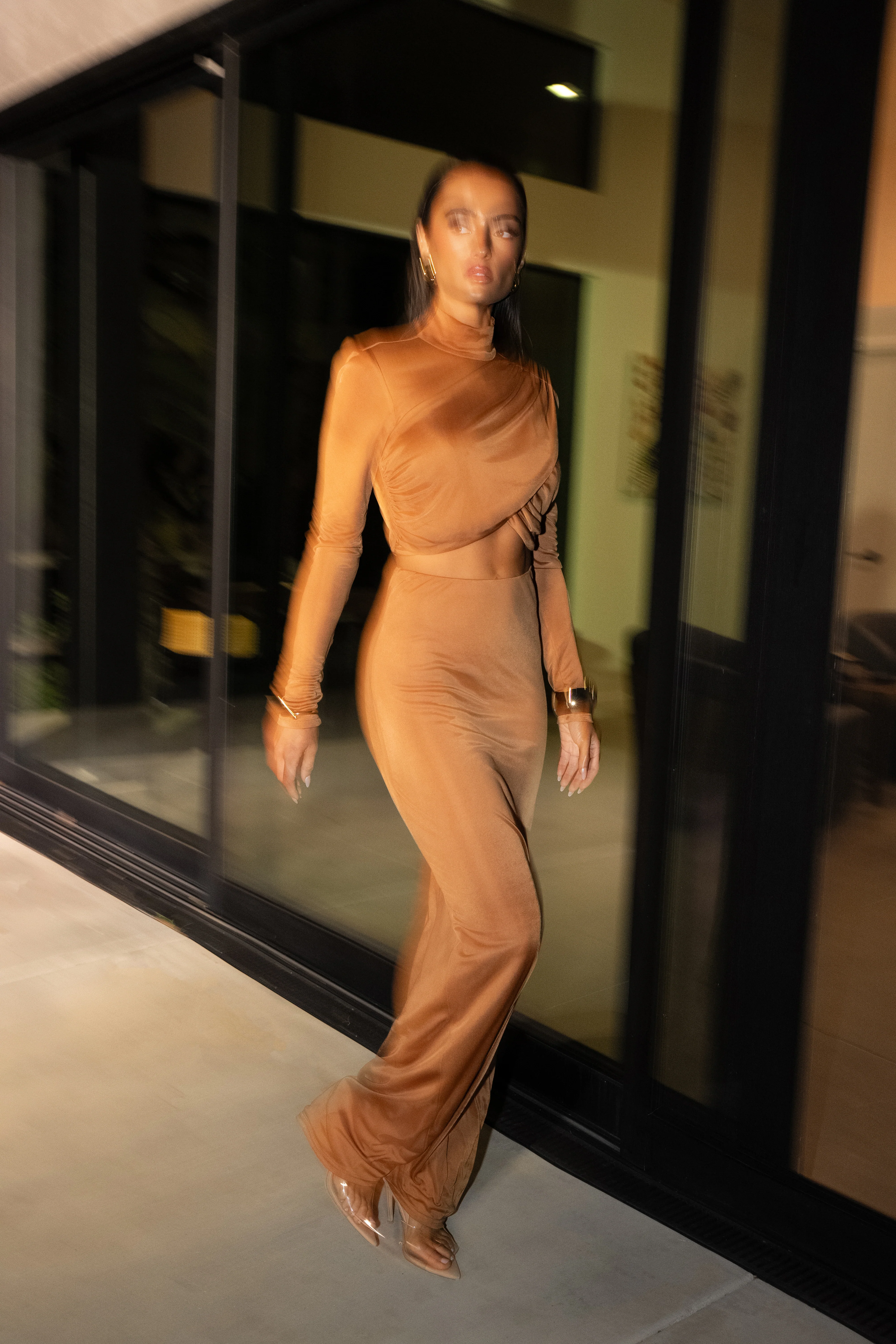 Copper Ultra High Waist Maxi Skirt - Image 8