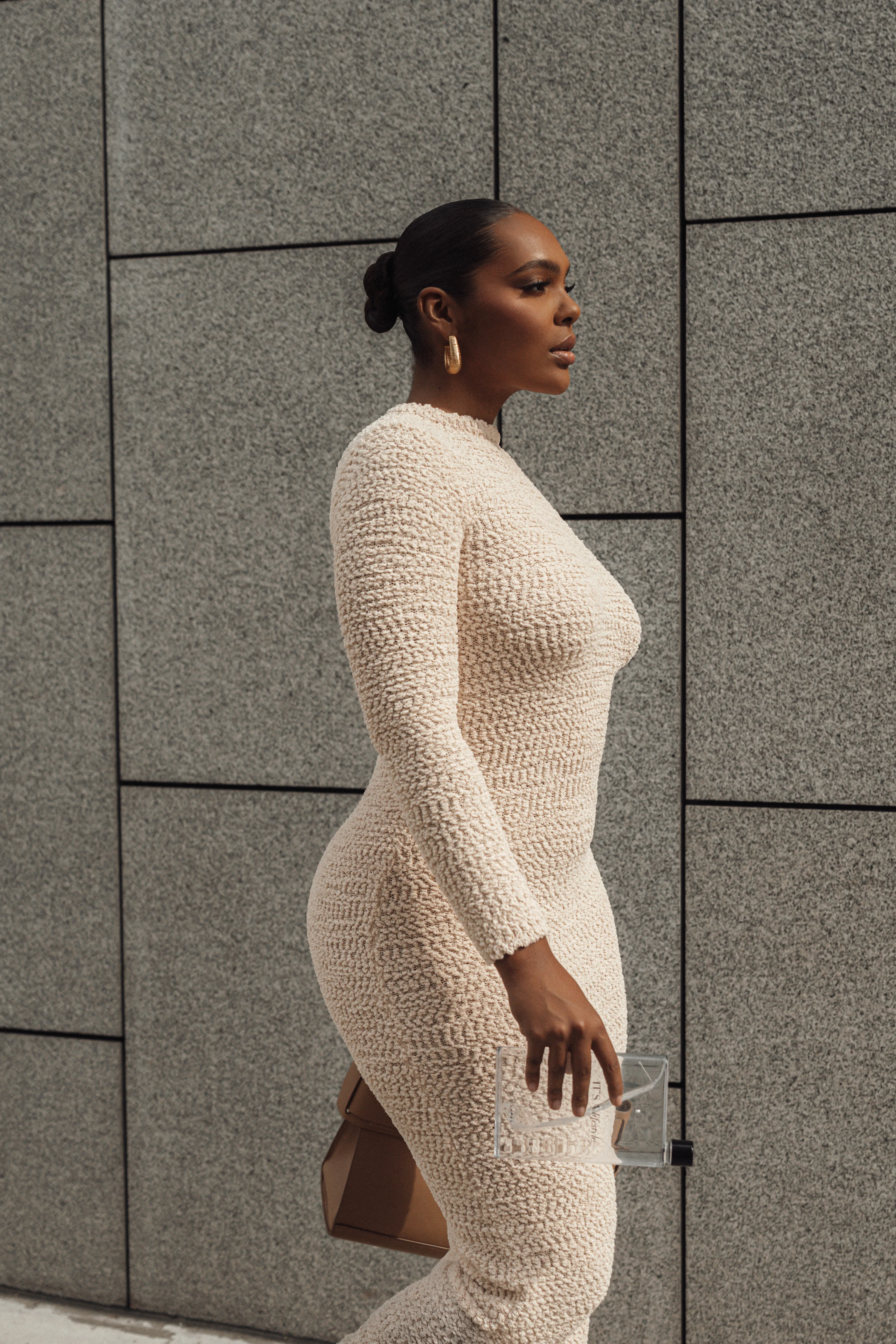 Cream Autumn Knit Maxi Dress - Image 19