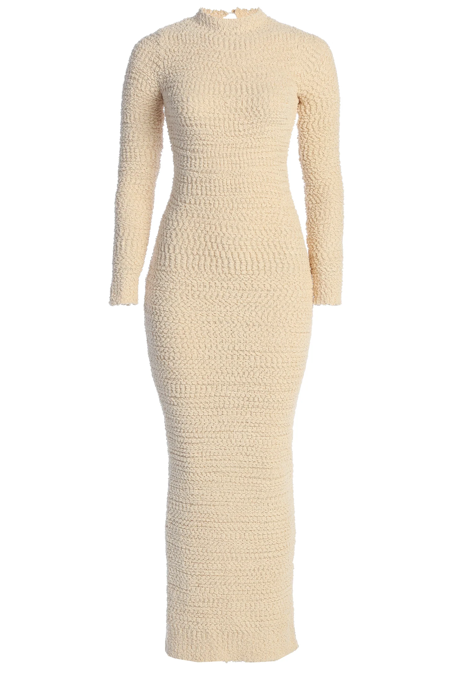 Cream Autumn Knit Maxi Dress - Image 3
