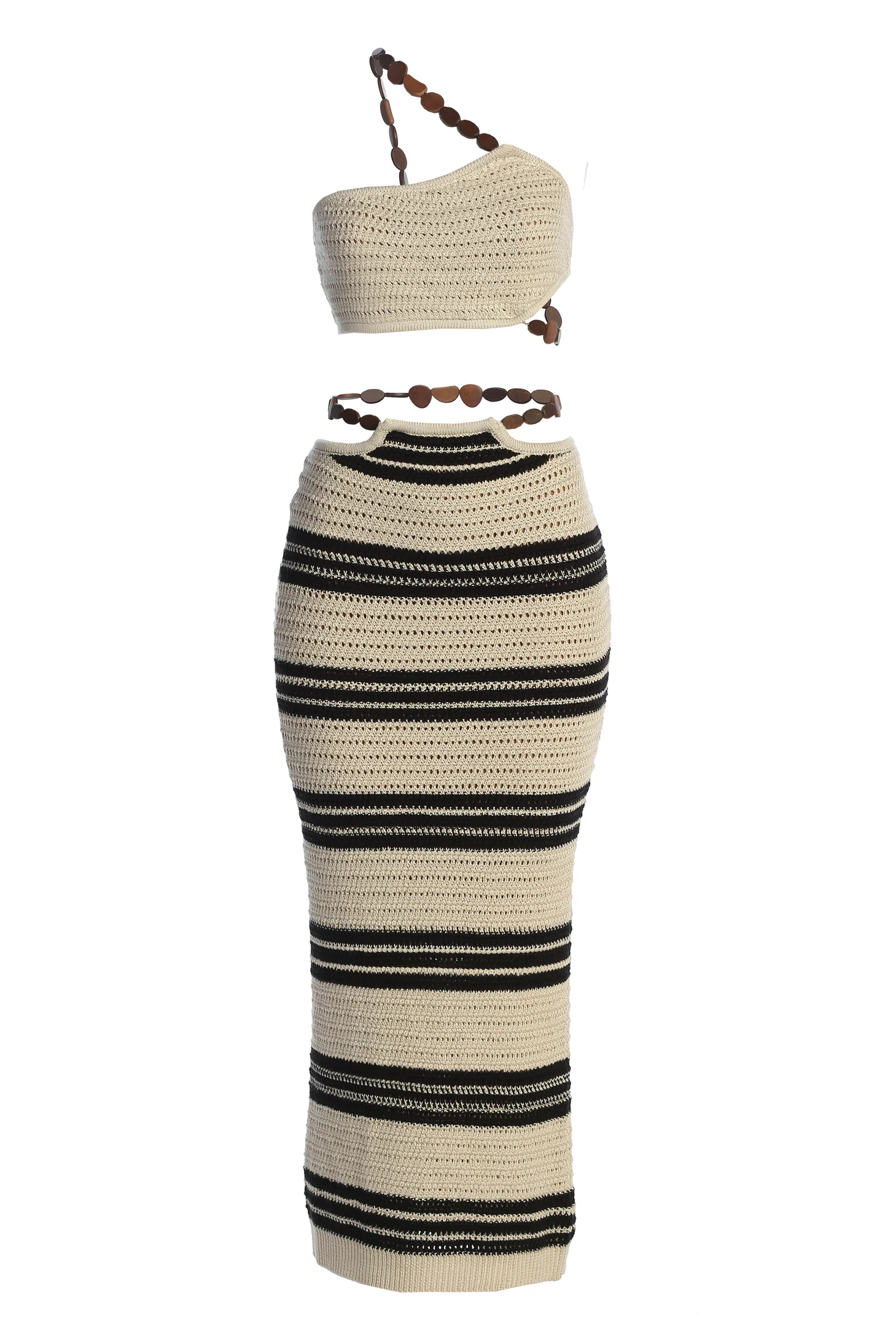 Cream/Black Isla Crochet Skirt Set - Image 3