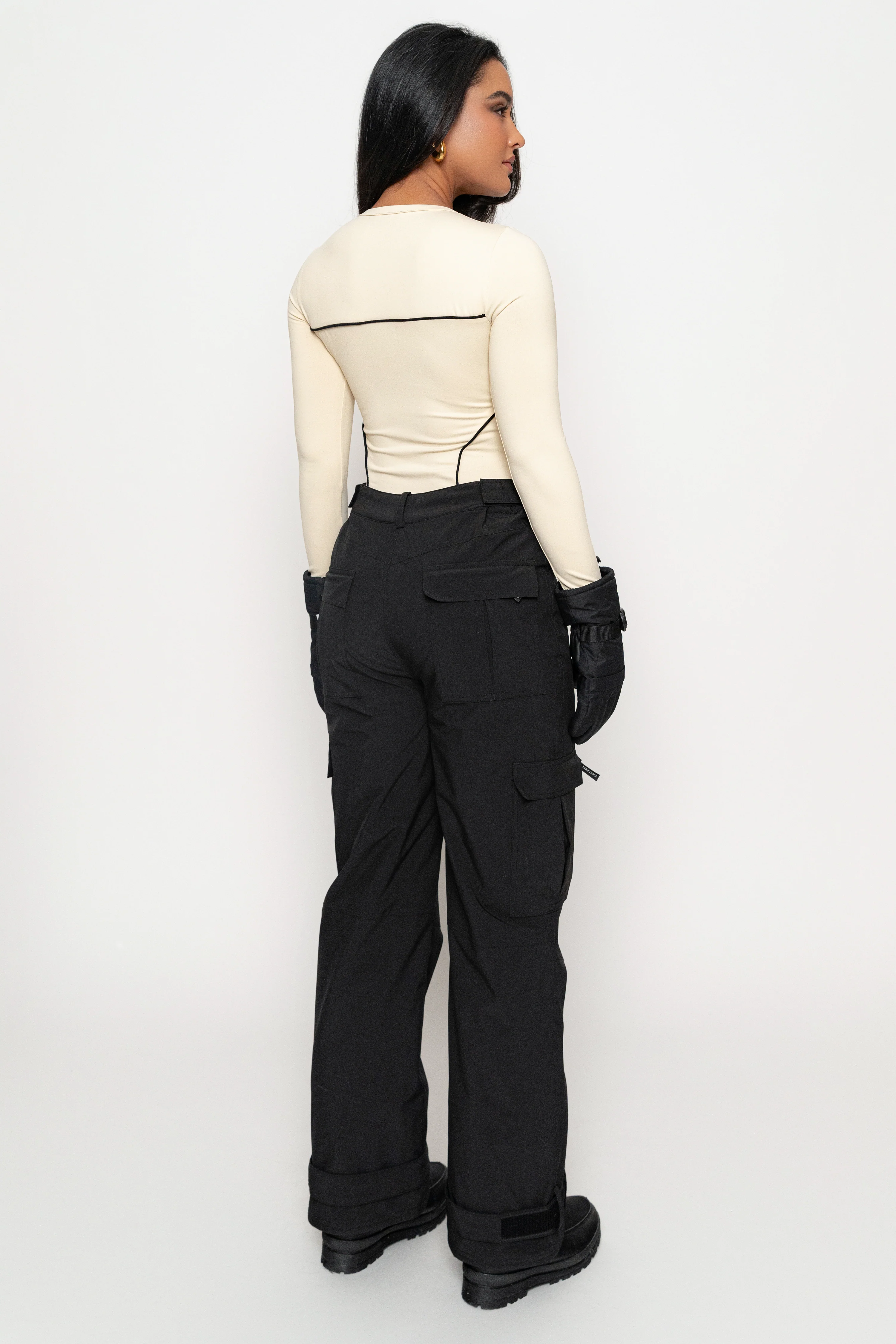 Cream/Black Pilar Piped Bodysuit - Image 10