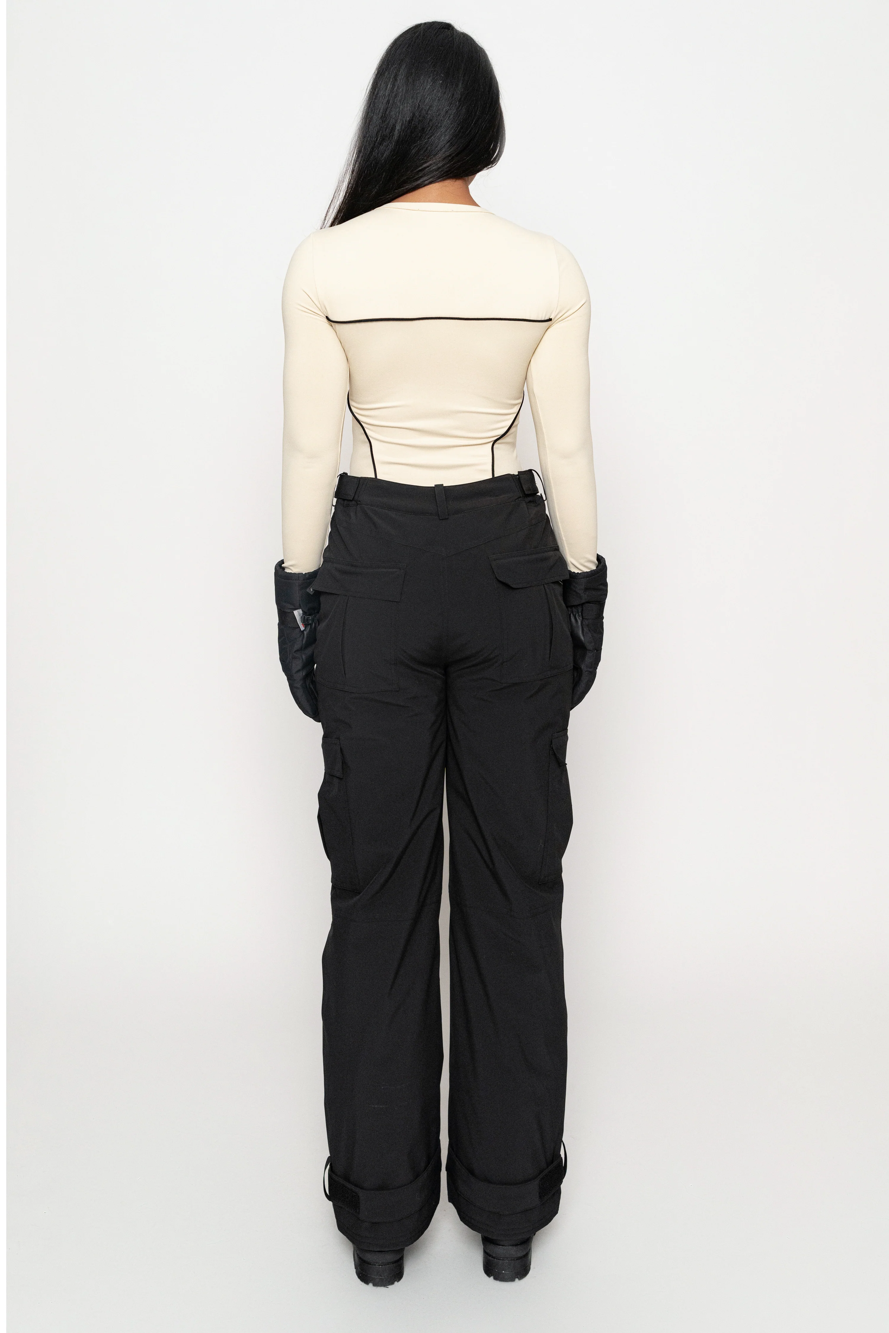 Cream/Black Pilar Piped Bodysuit - Image 11