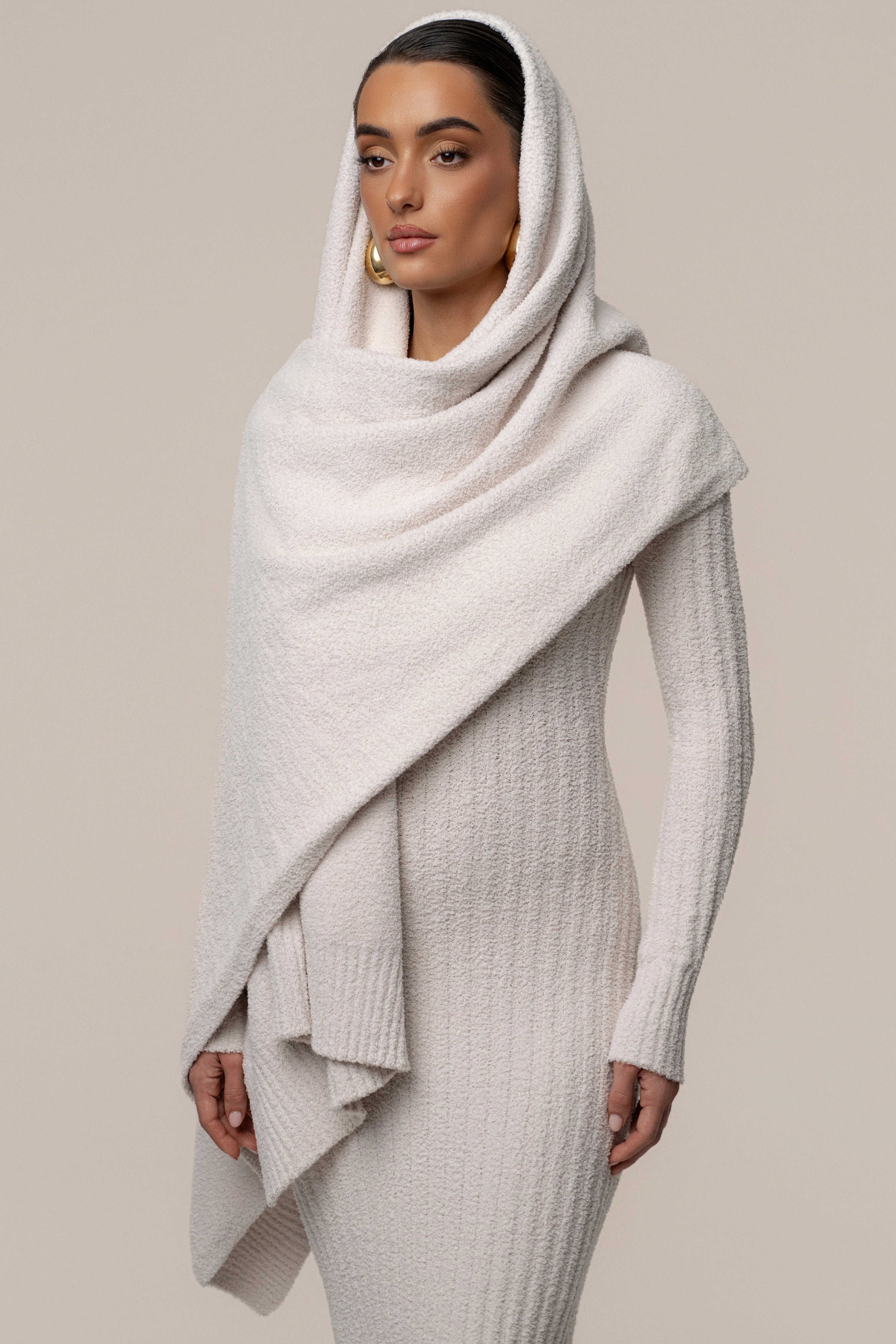 Cream First Class Ribbed Maxi Dress - Image 10