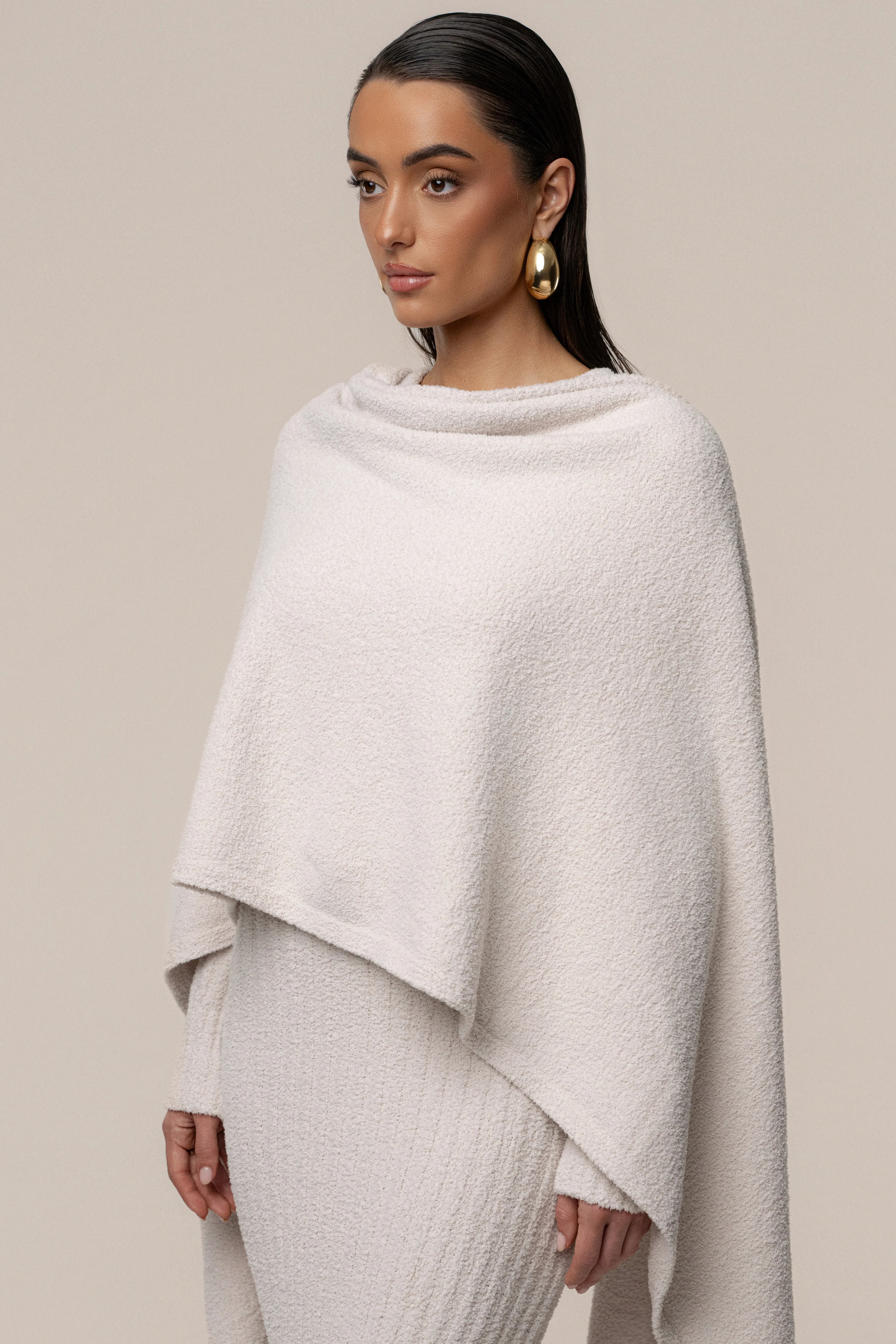 Cream First Class Ribbed Maxi Dress - Image 4