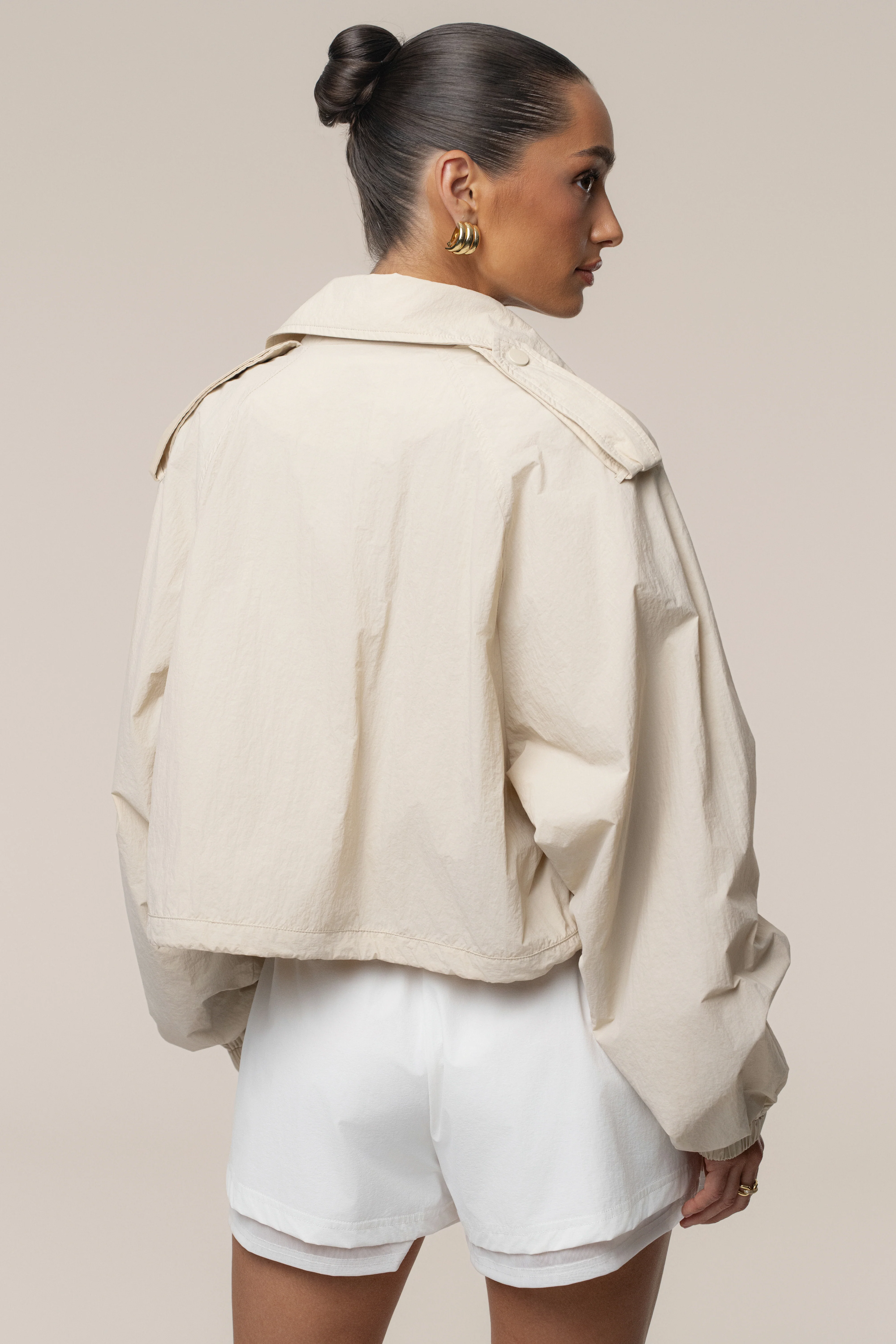 Cream In Motion Cropped Jacket - Image 10