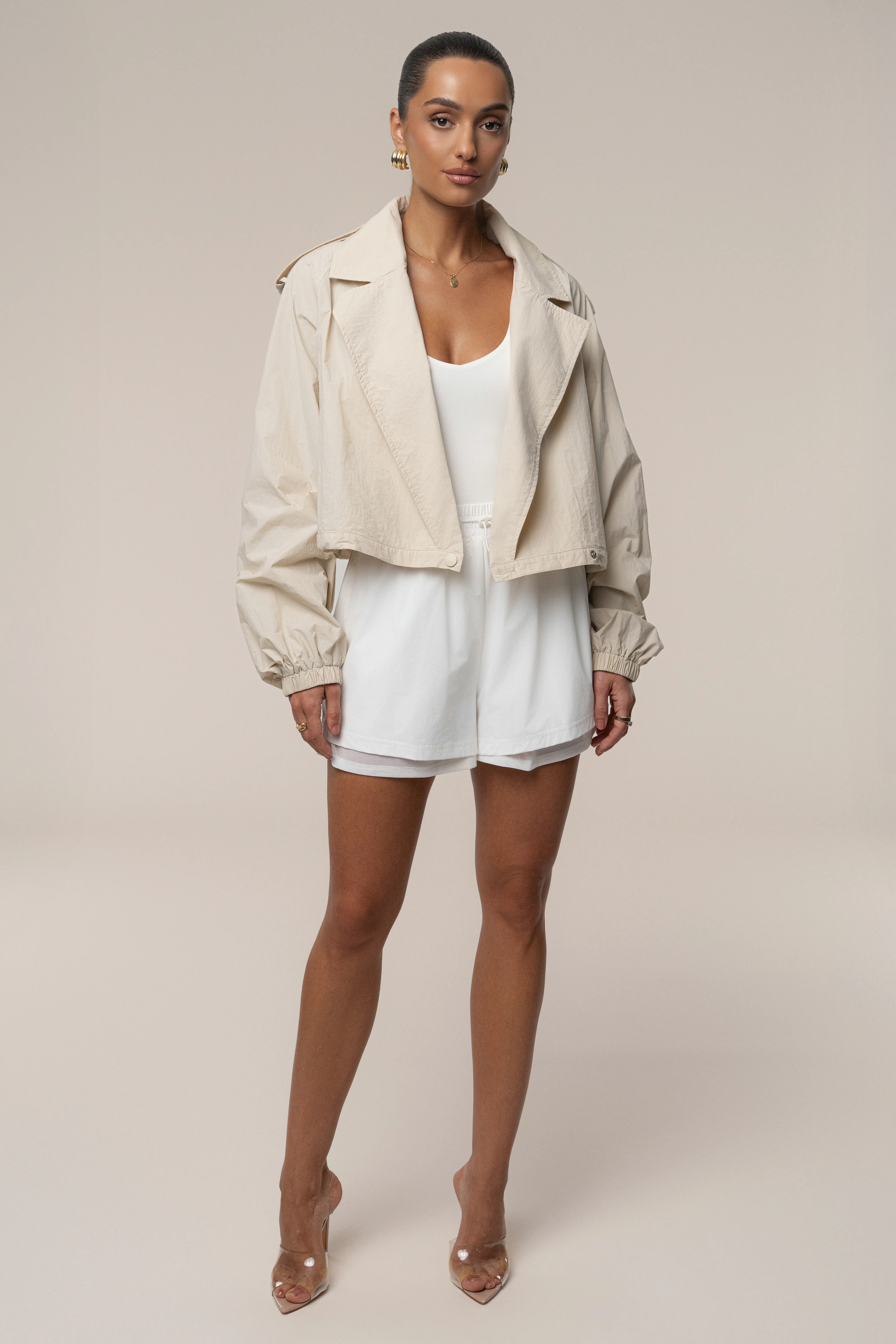Cream In Motion Cropped Jacket - Image 4
