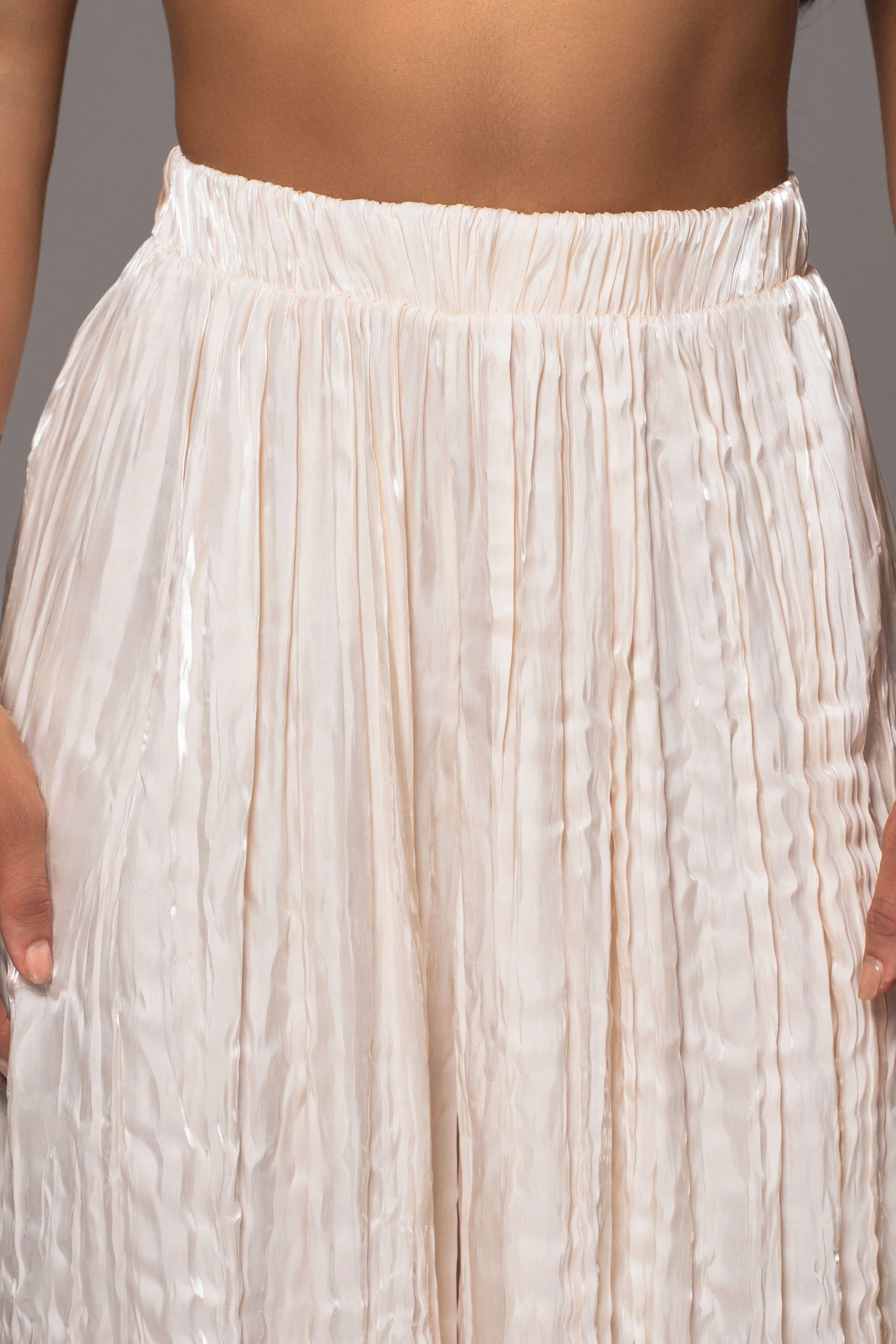 Cream Let's Get Away Satin Pant Set - Image 12