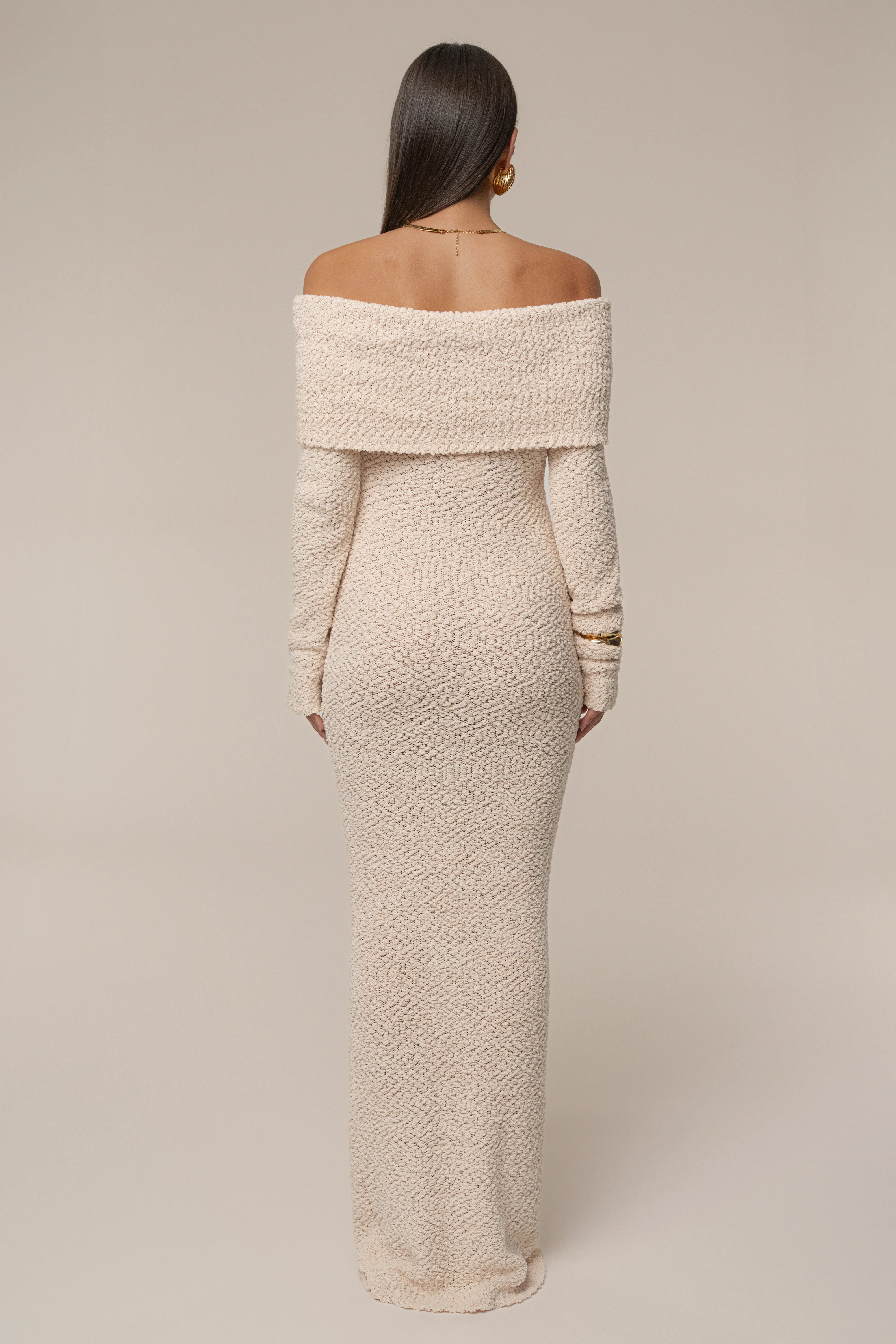 Cream Olivea Knit Maxi Dress - Image 6