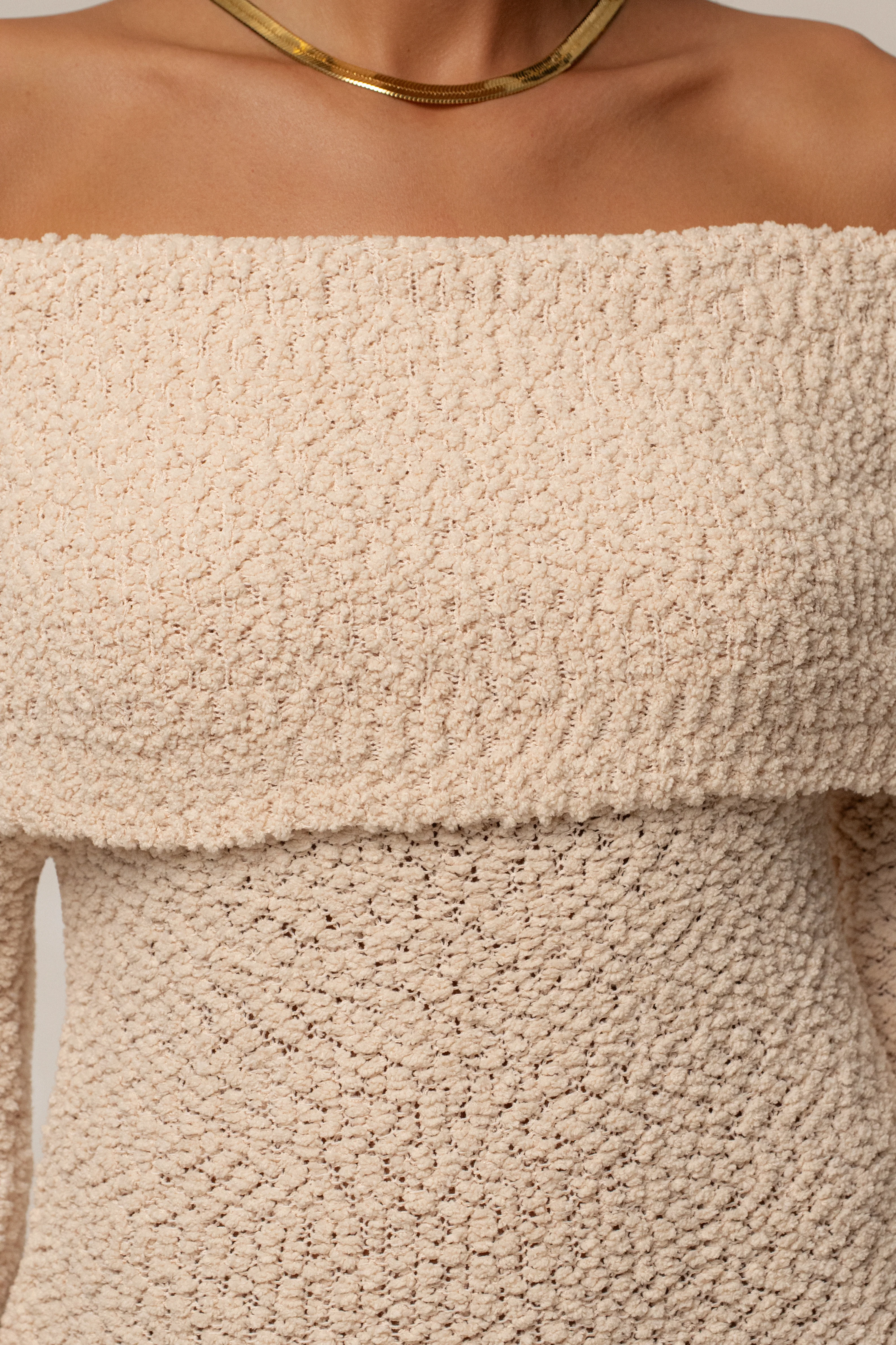 Cream Olivea Knit Maxi Dress - Image 7