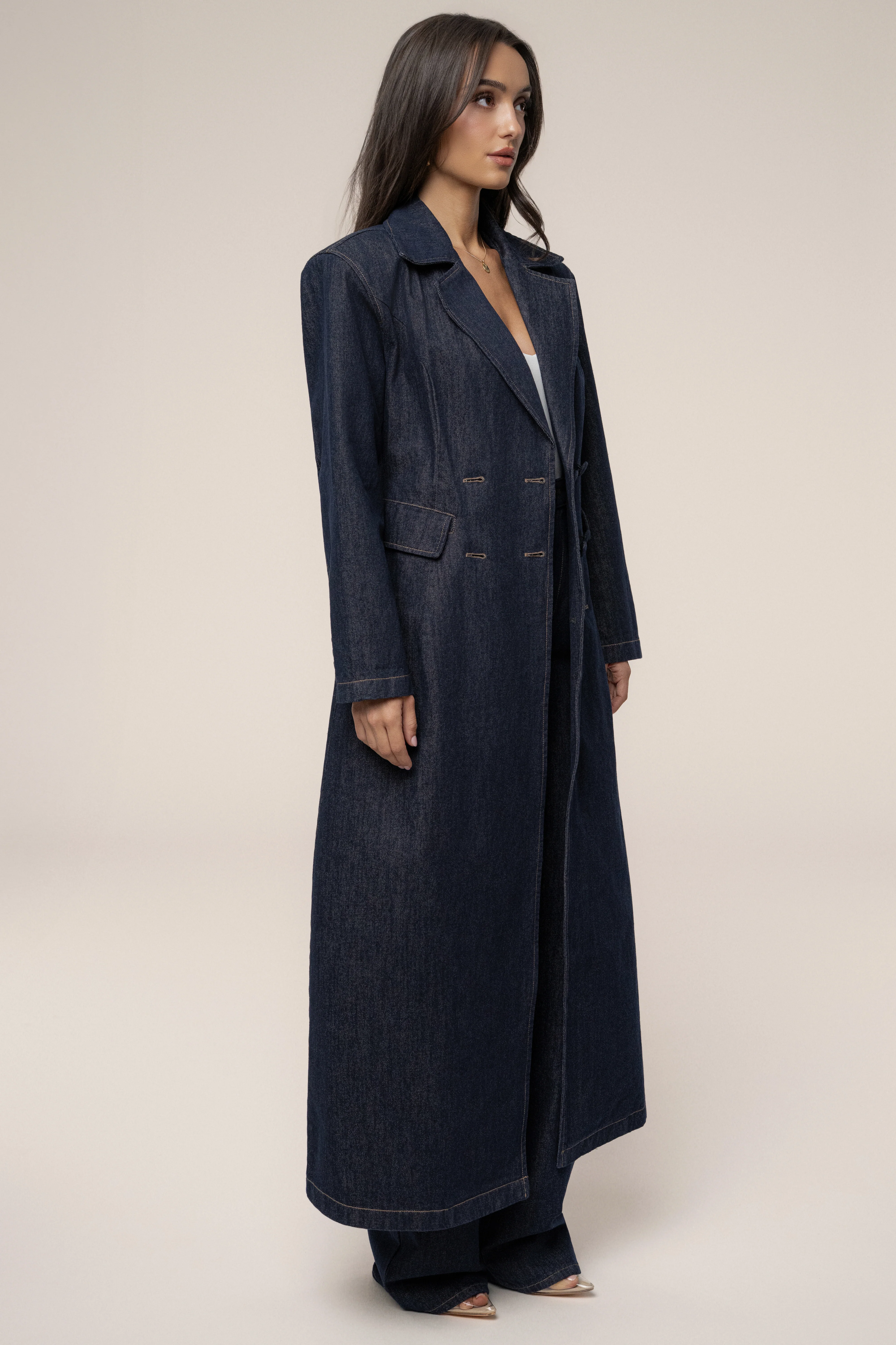 Dark Denim Signature Coat - Image 10