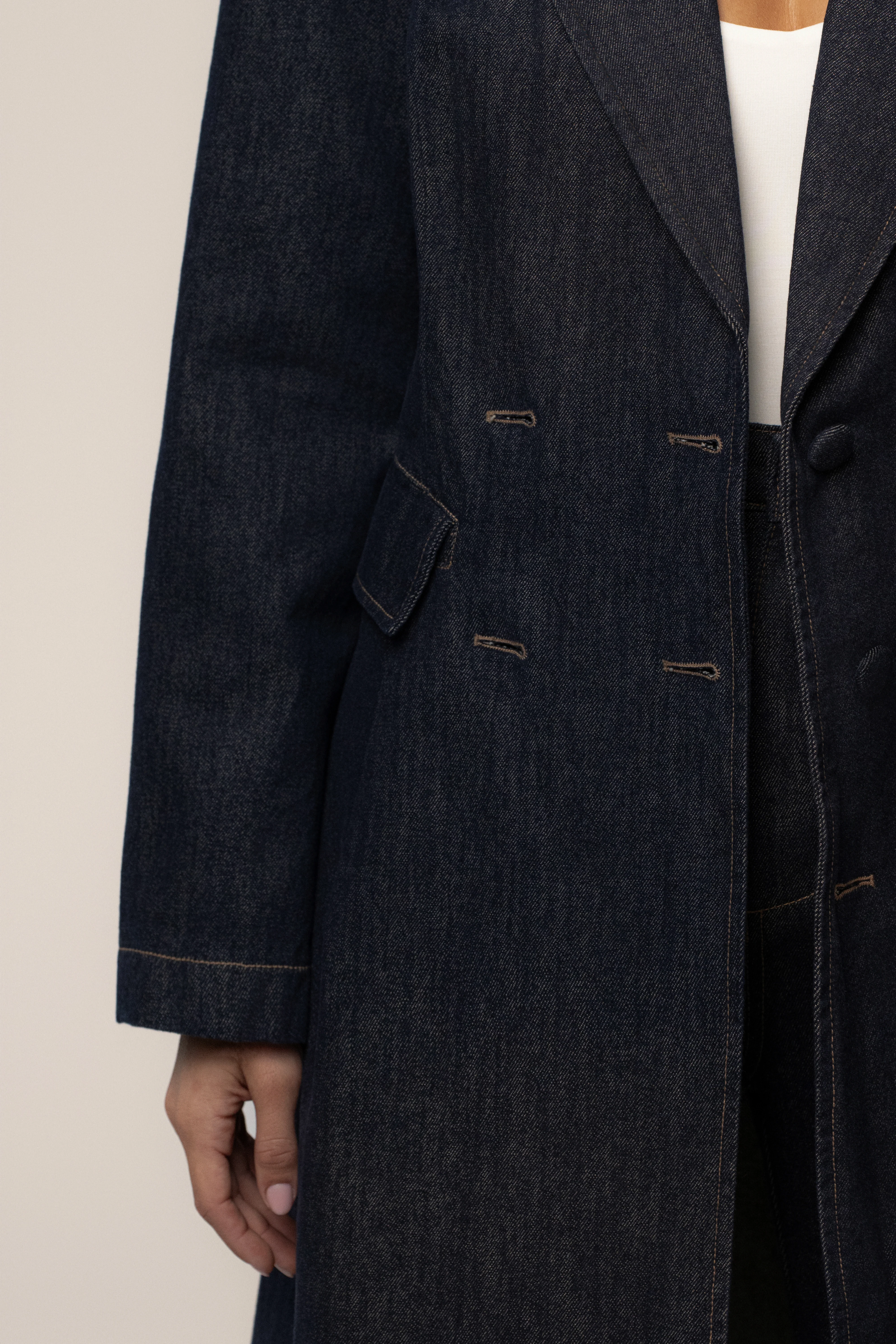 Dark Denim Signature Coat - Image 14