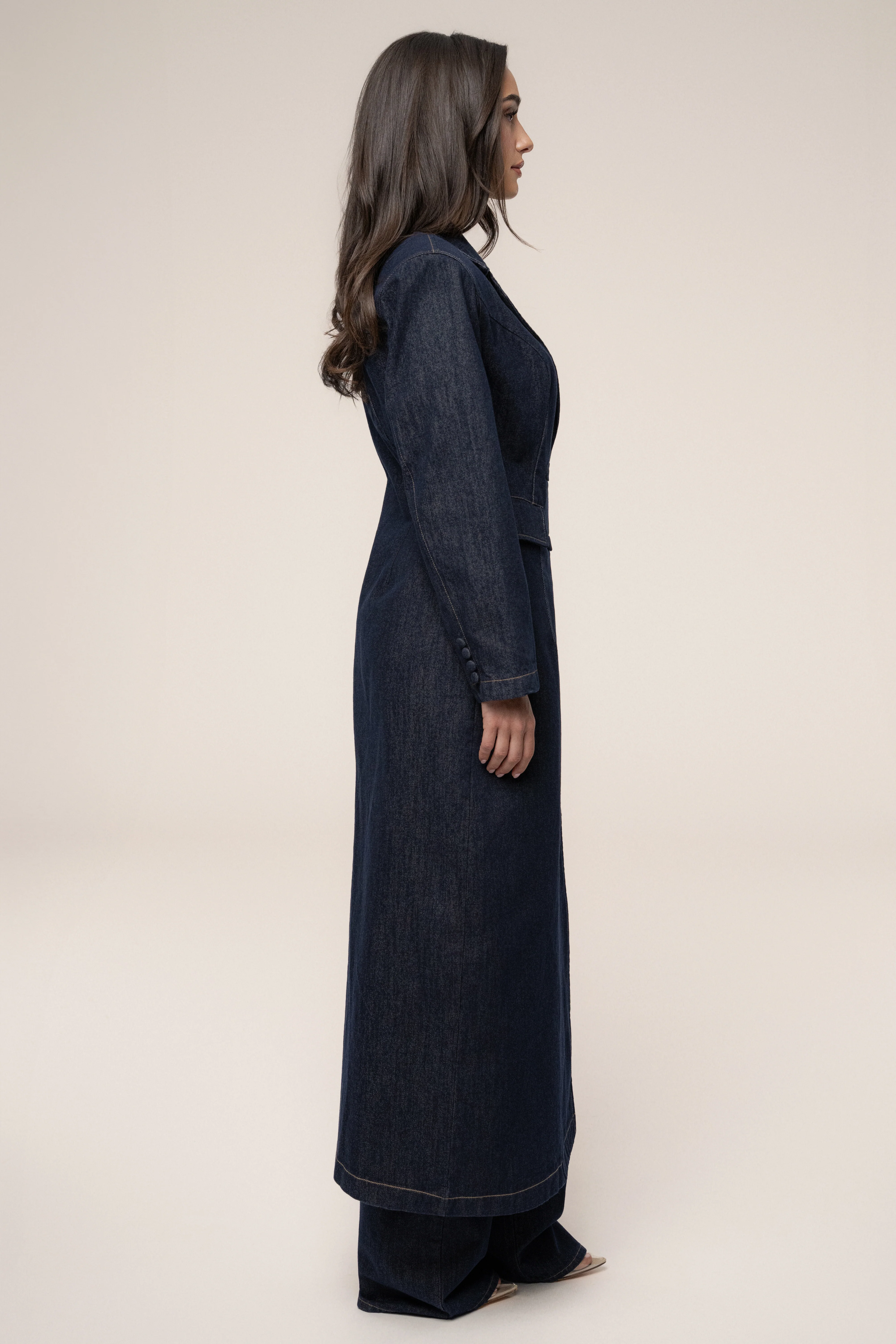 Dark Denim Signature Coat - Image 15