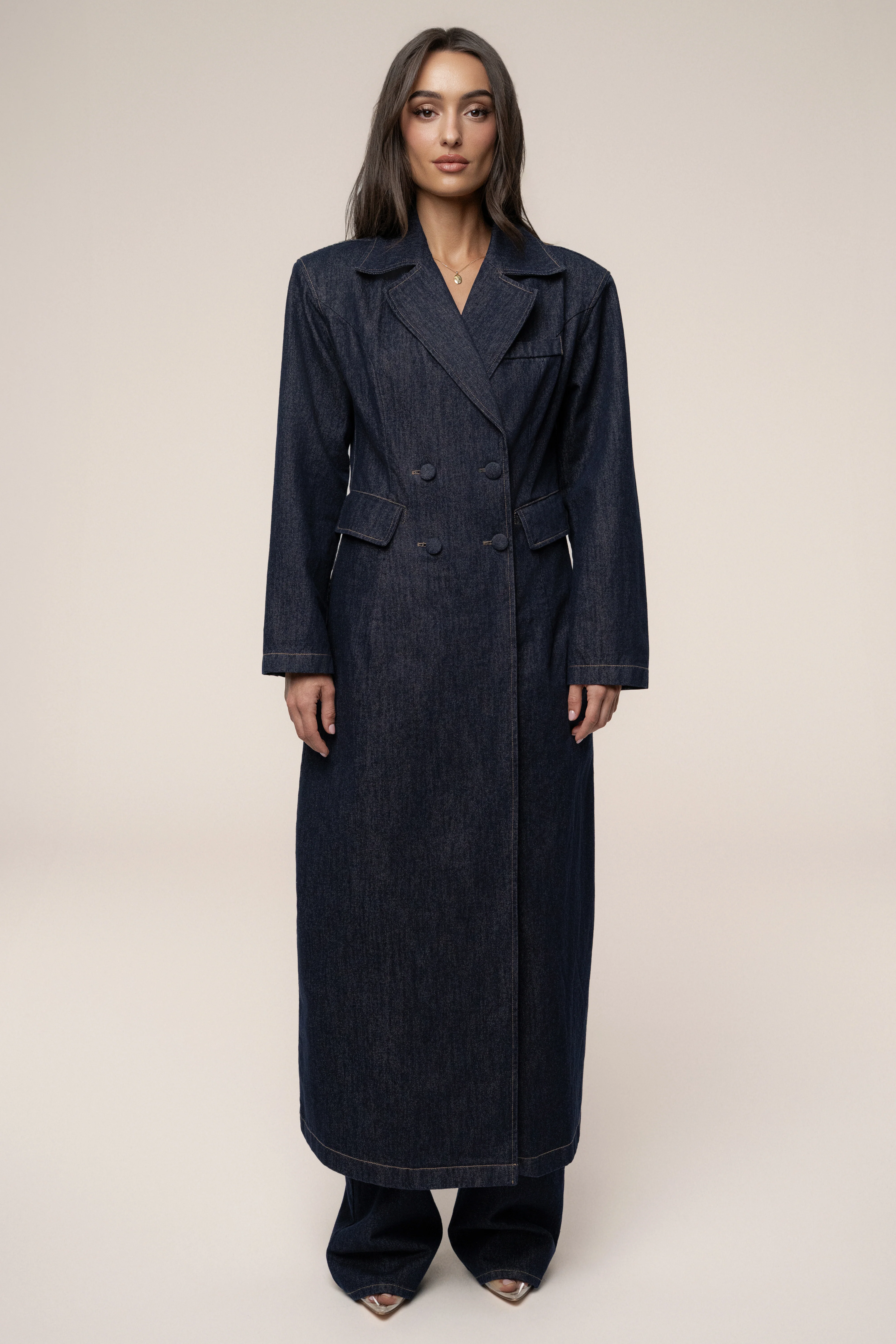 Dark Denim Signature Coat - Image 4