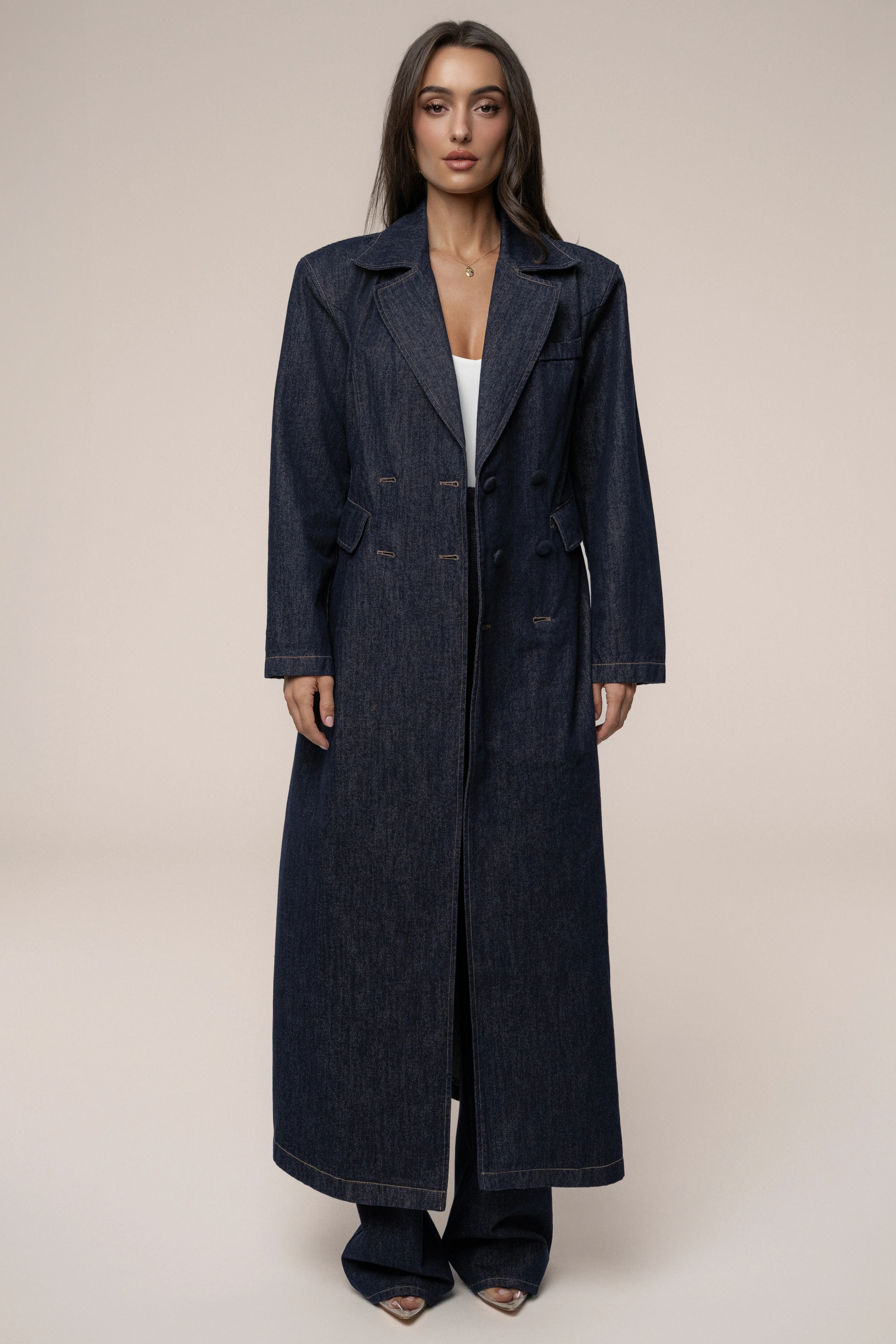 Dark Denim Signature Coat - Image 5