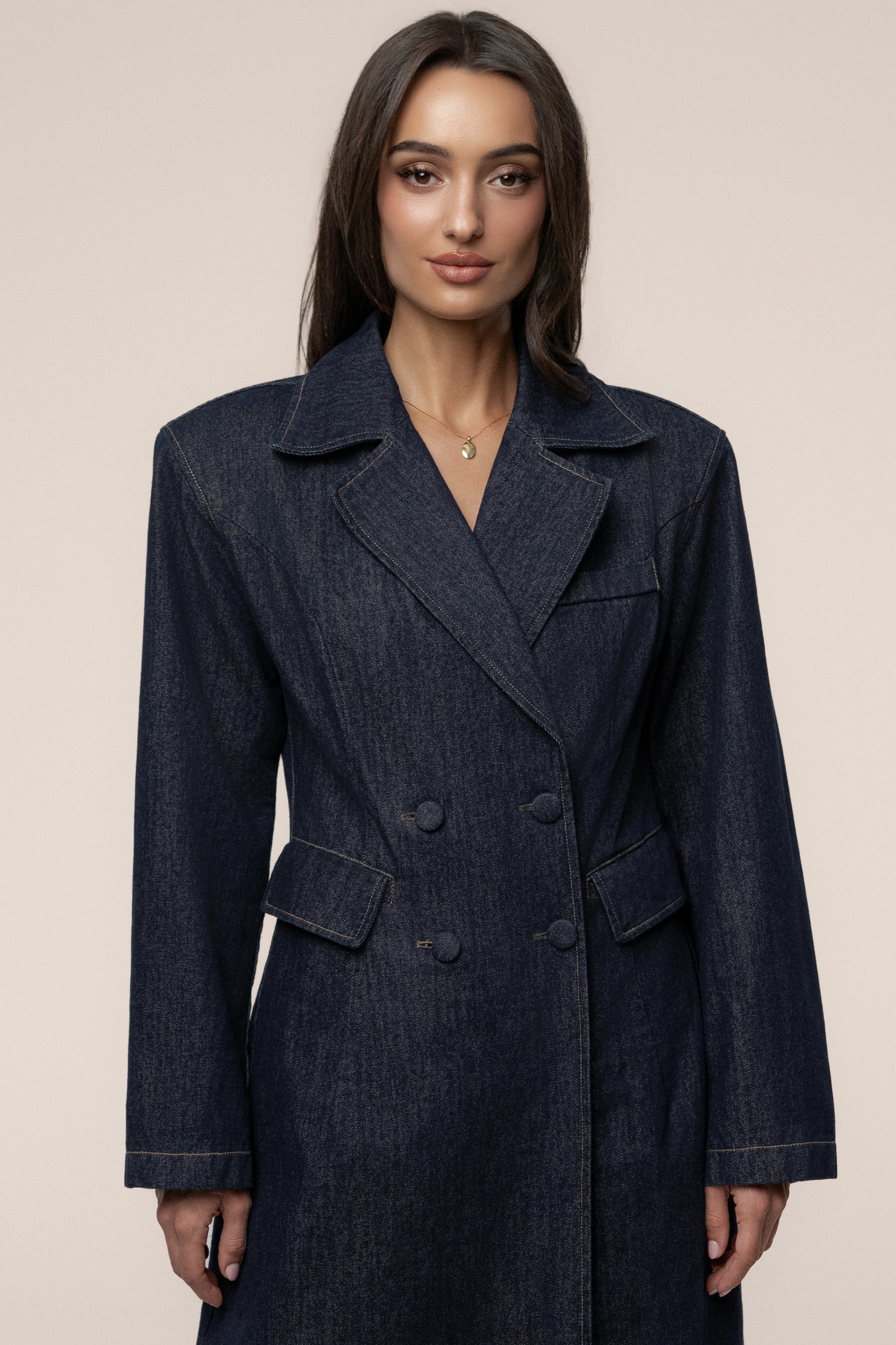 Dark Denim Signature Coat - Image 6