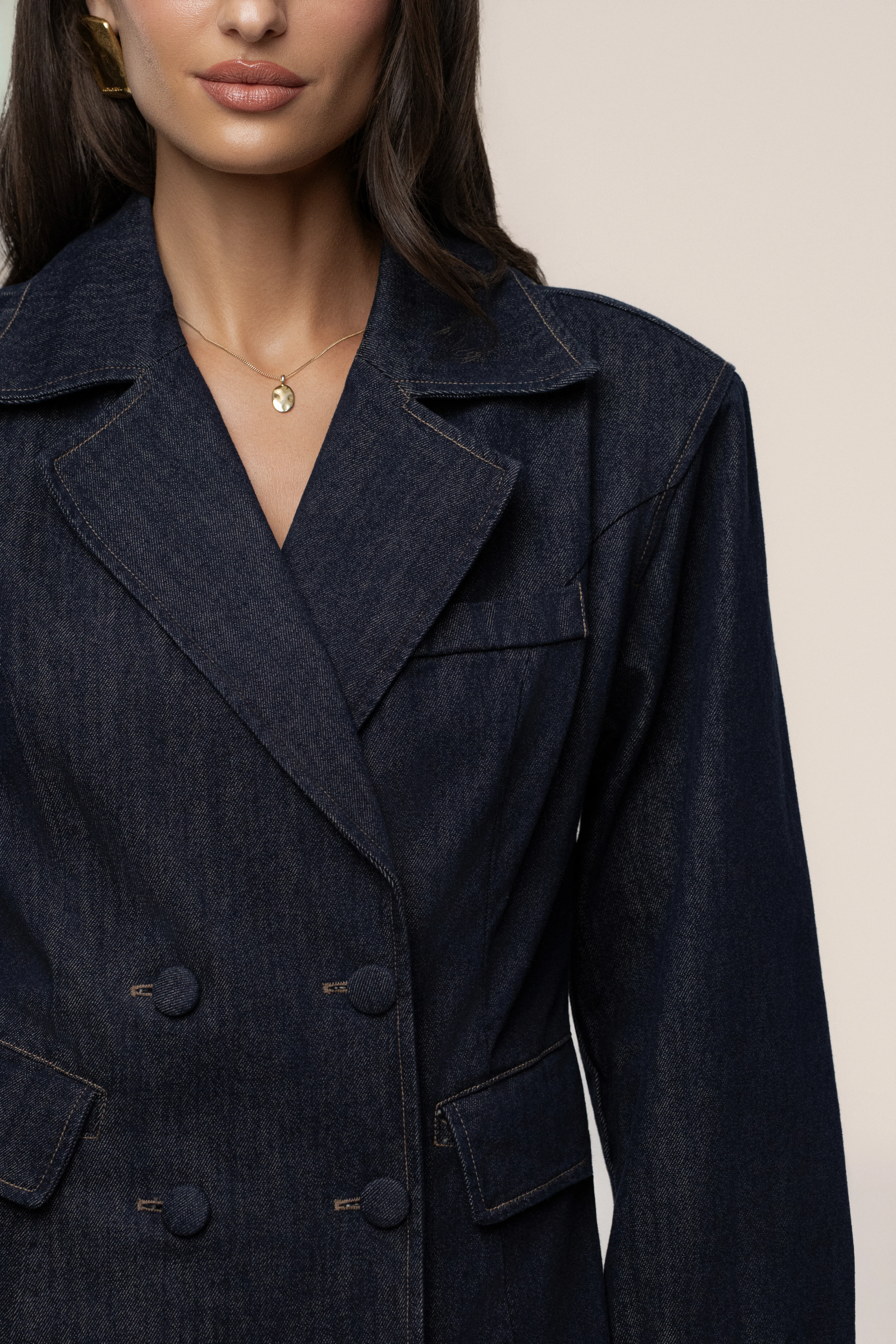 Dark Denim Signature Coat - Image 8