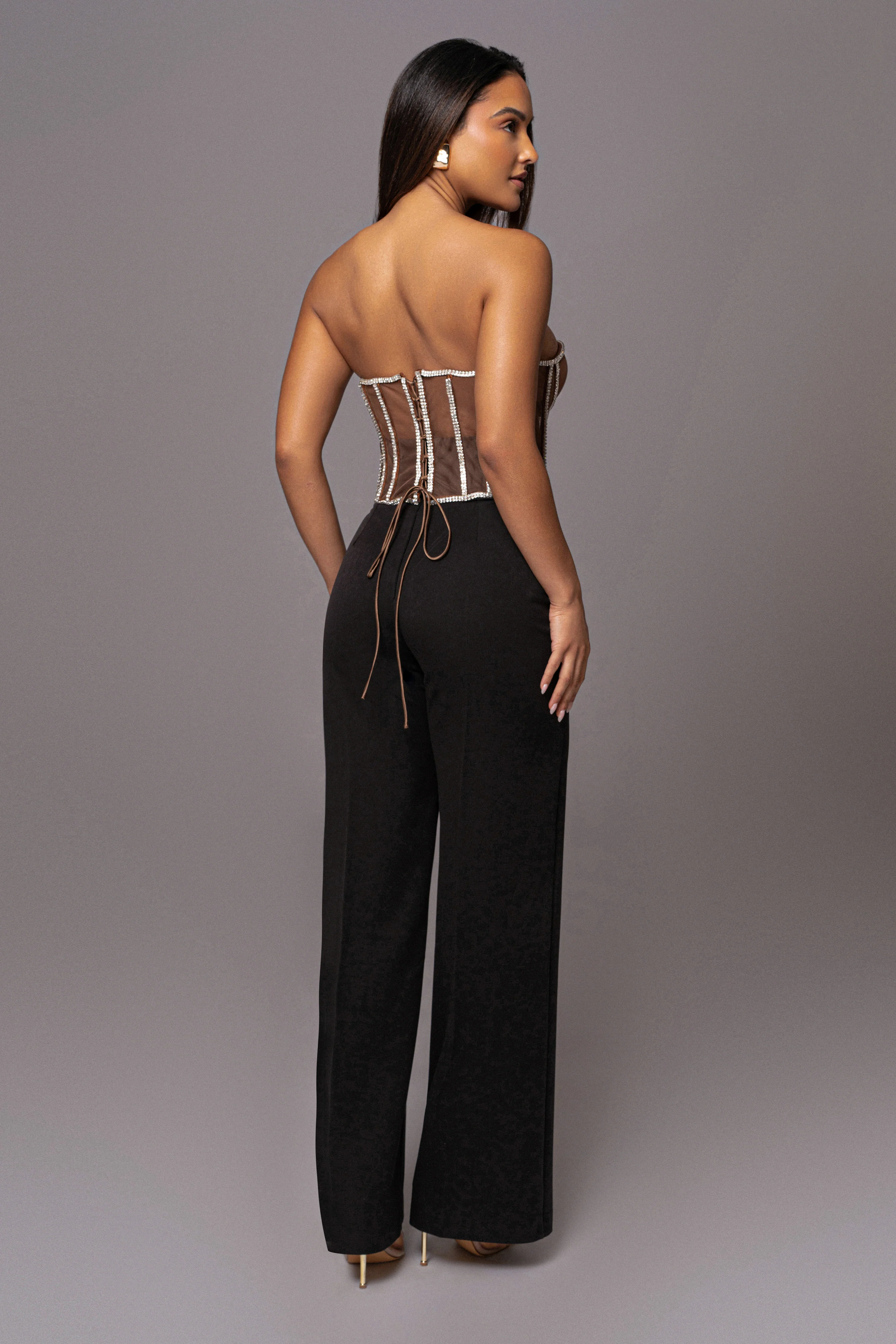 Dark Limited Edition Rhinestone Crystal Corset - Image 14
