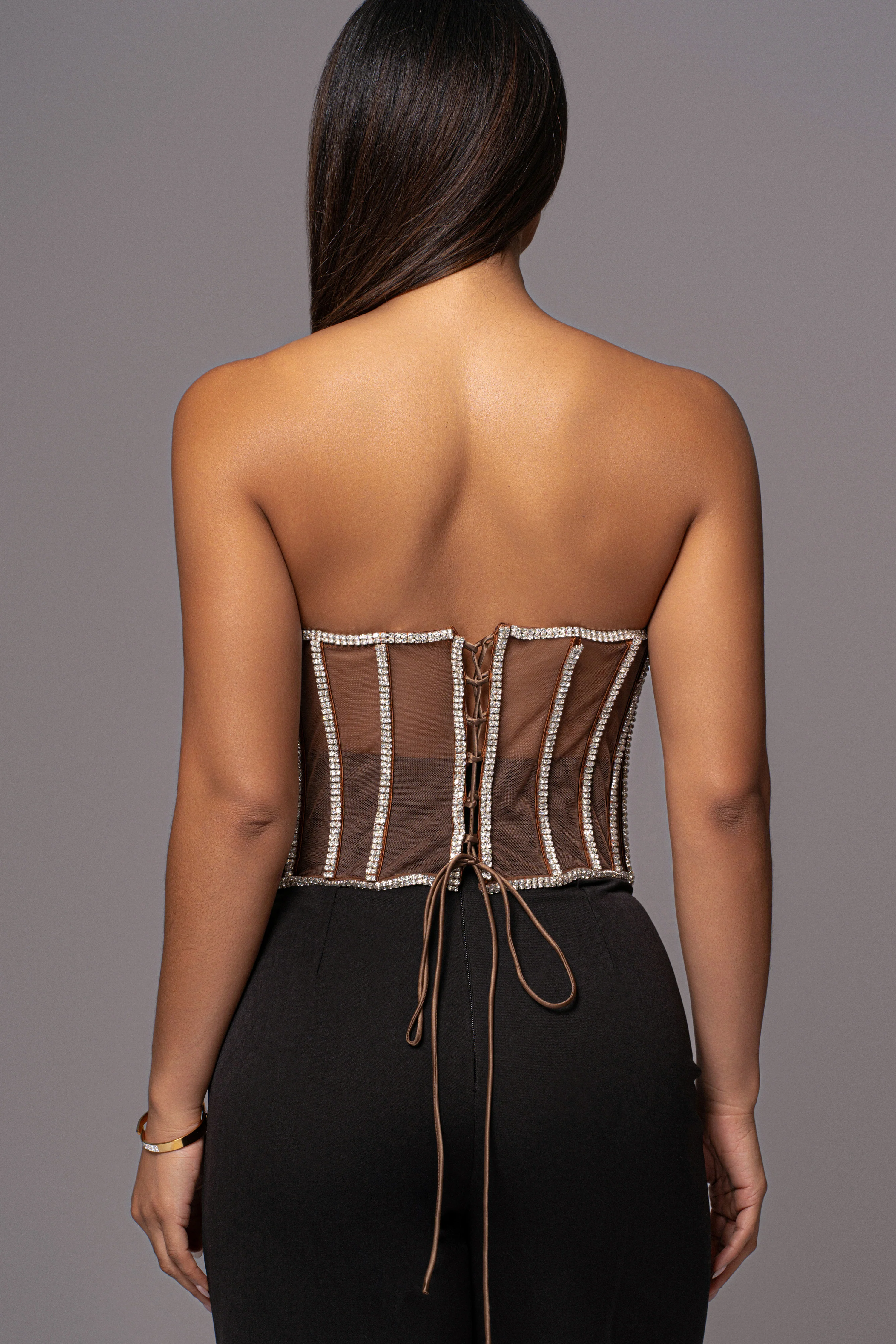Dark Limited Edition Rhinestone Crystal Corset - Image 15