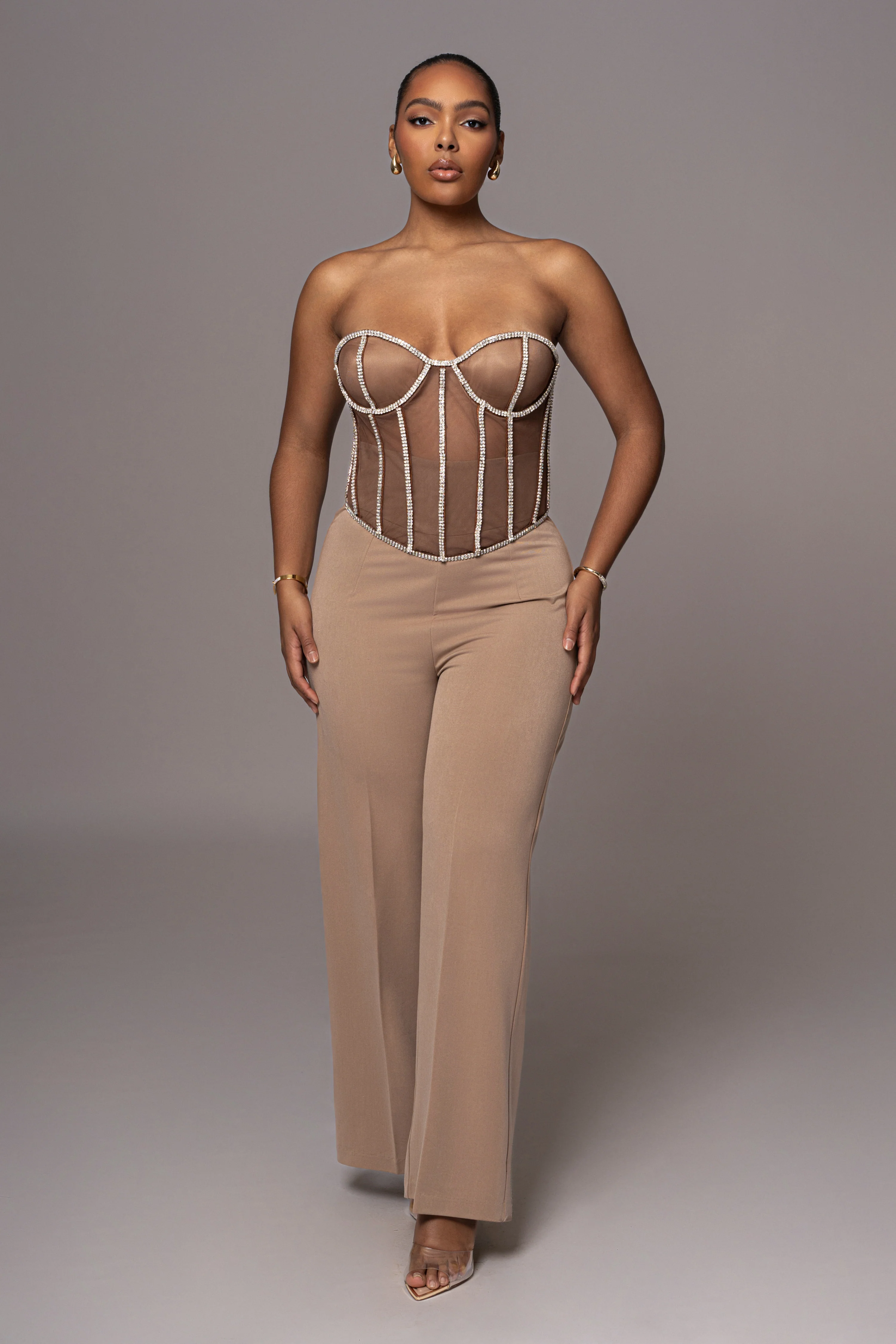 Dark Limited Edition Rhinestone Crystal Corset - Image 5