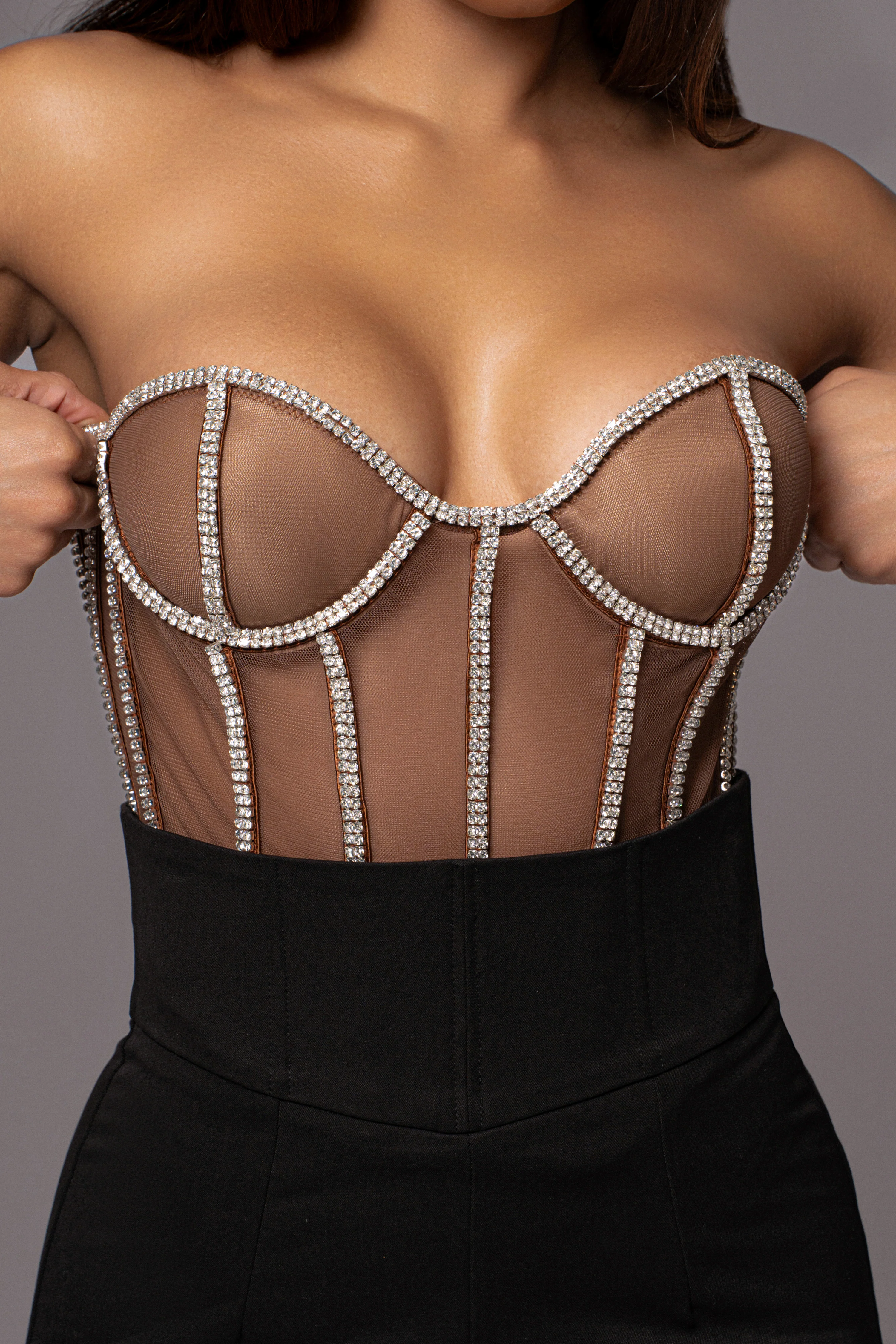 Dark Limited Edition Rhinestone Crystal Corset - Image 6