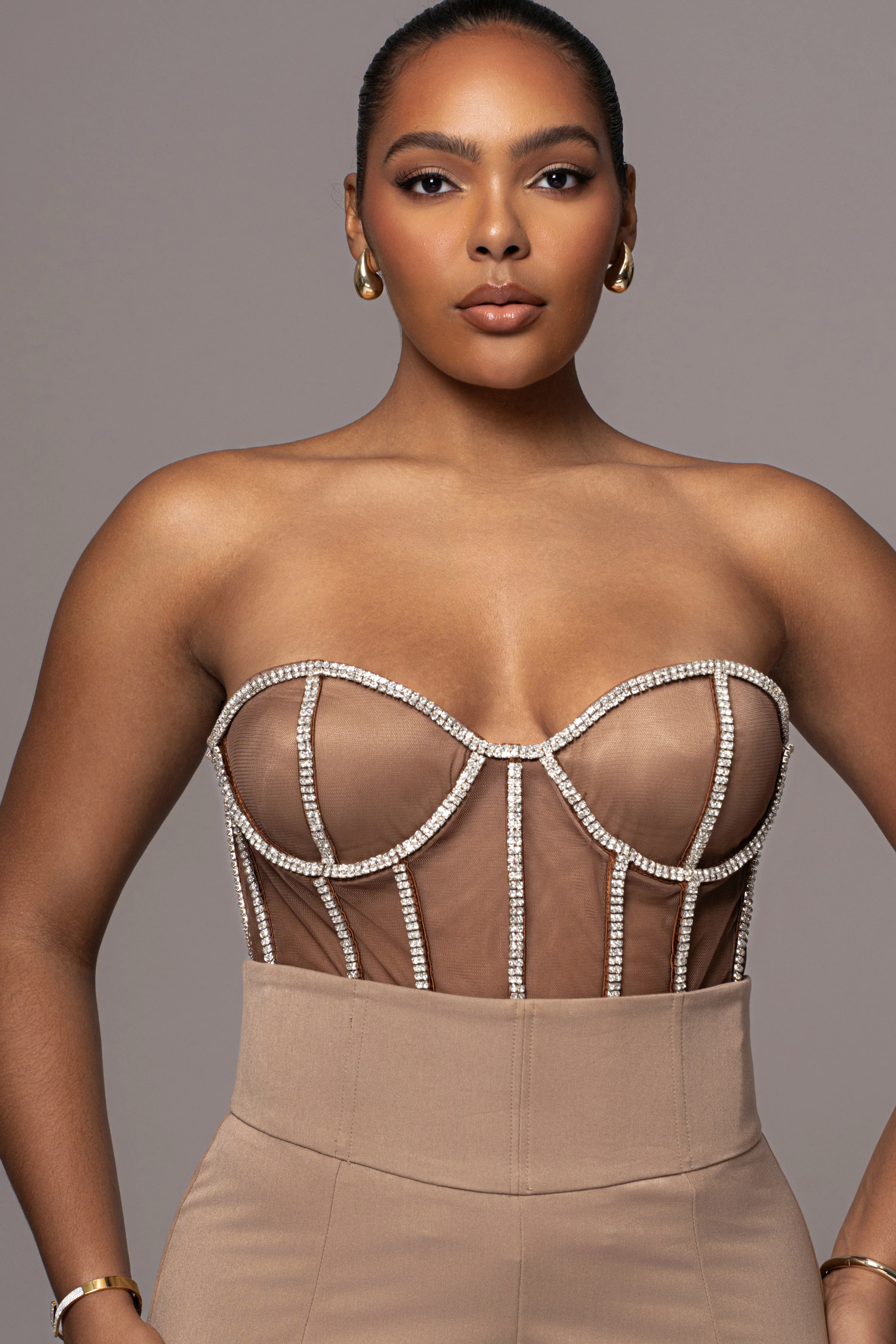 Dark Limited Edition Rhinestone Crystal Corset - Image 8