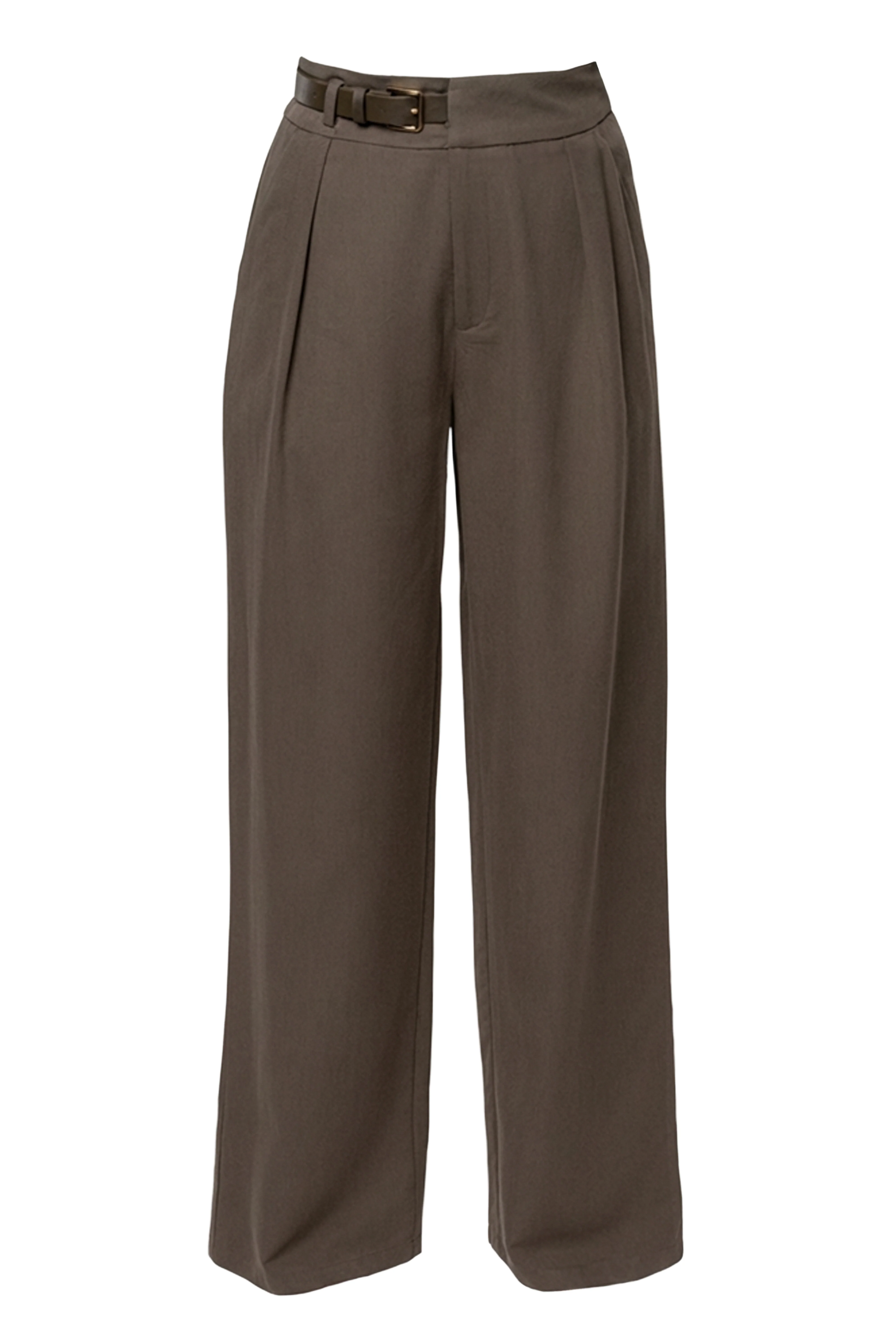 Dark Taupe Everywhere Belted Trousers - Image 4