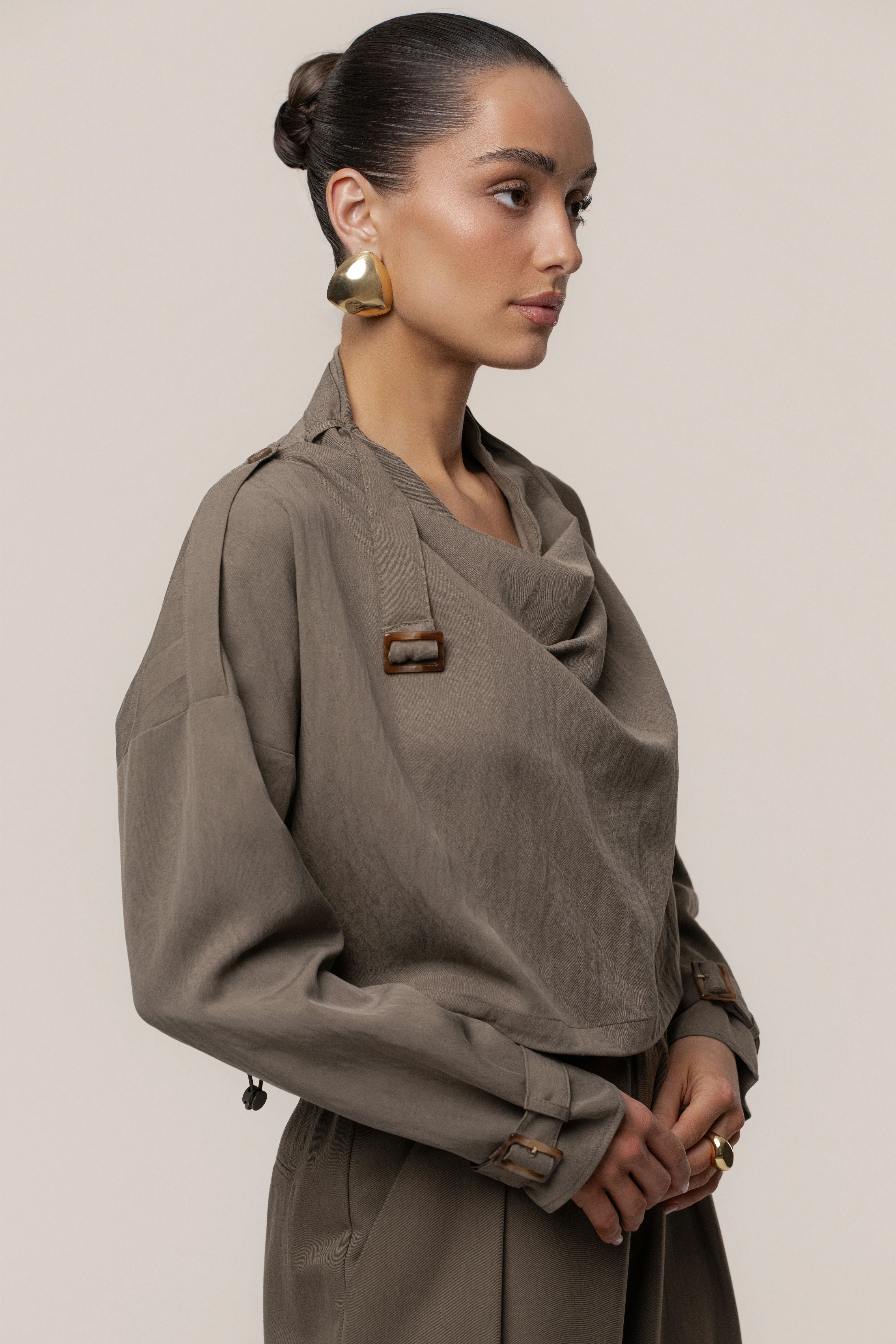 Dark Taupe Wanderlust Crop Top - Image 14