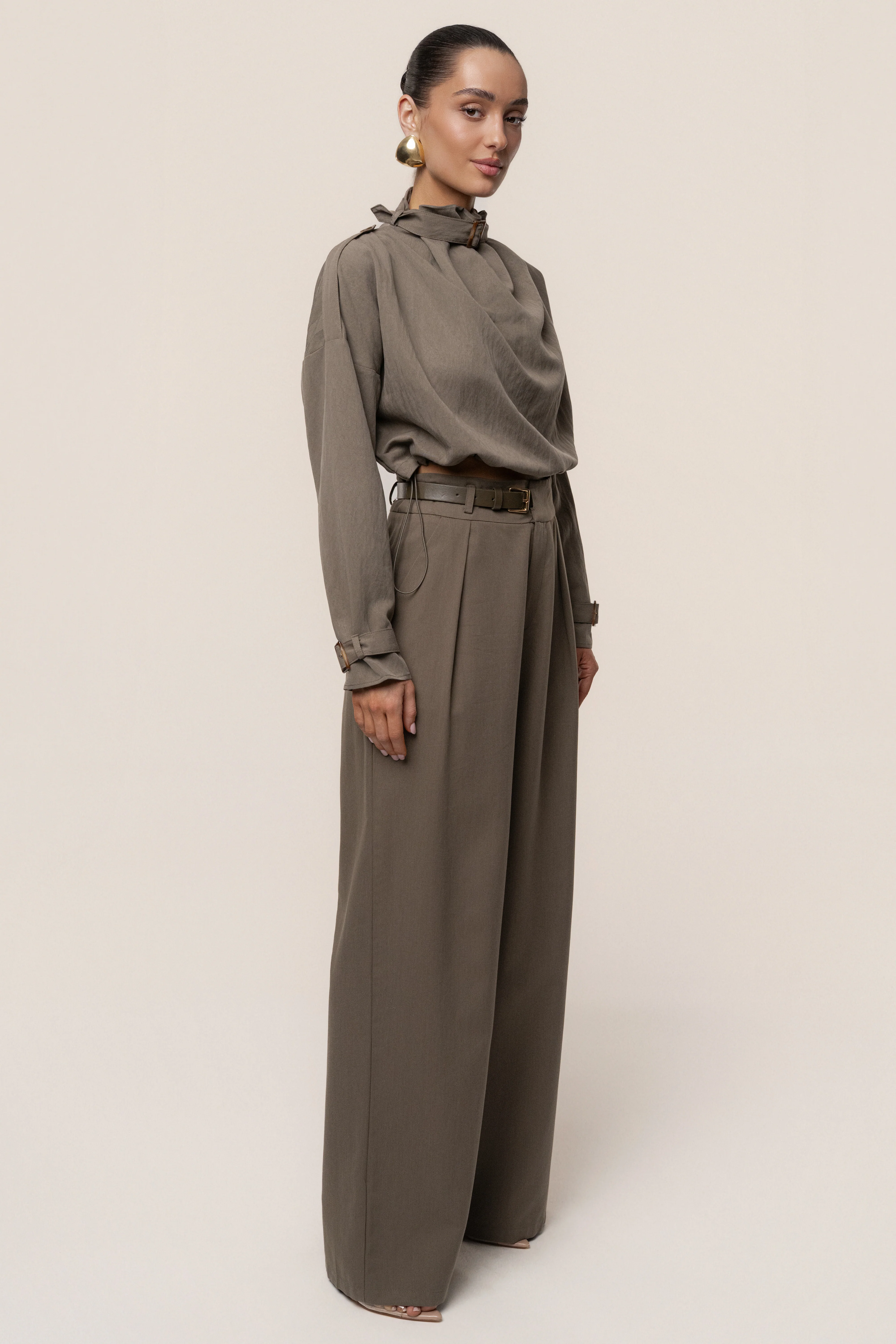 Dark Taupe Wanderlust Crop Top - Image 16