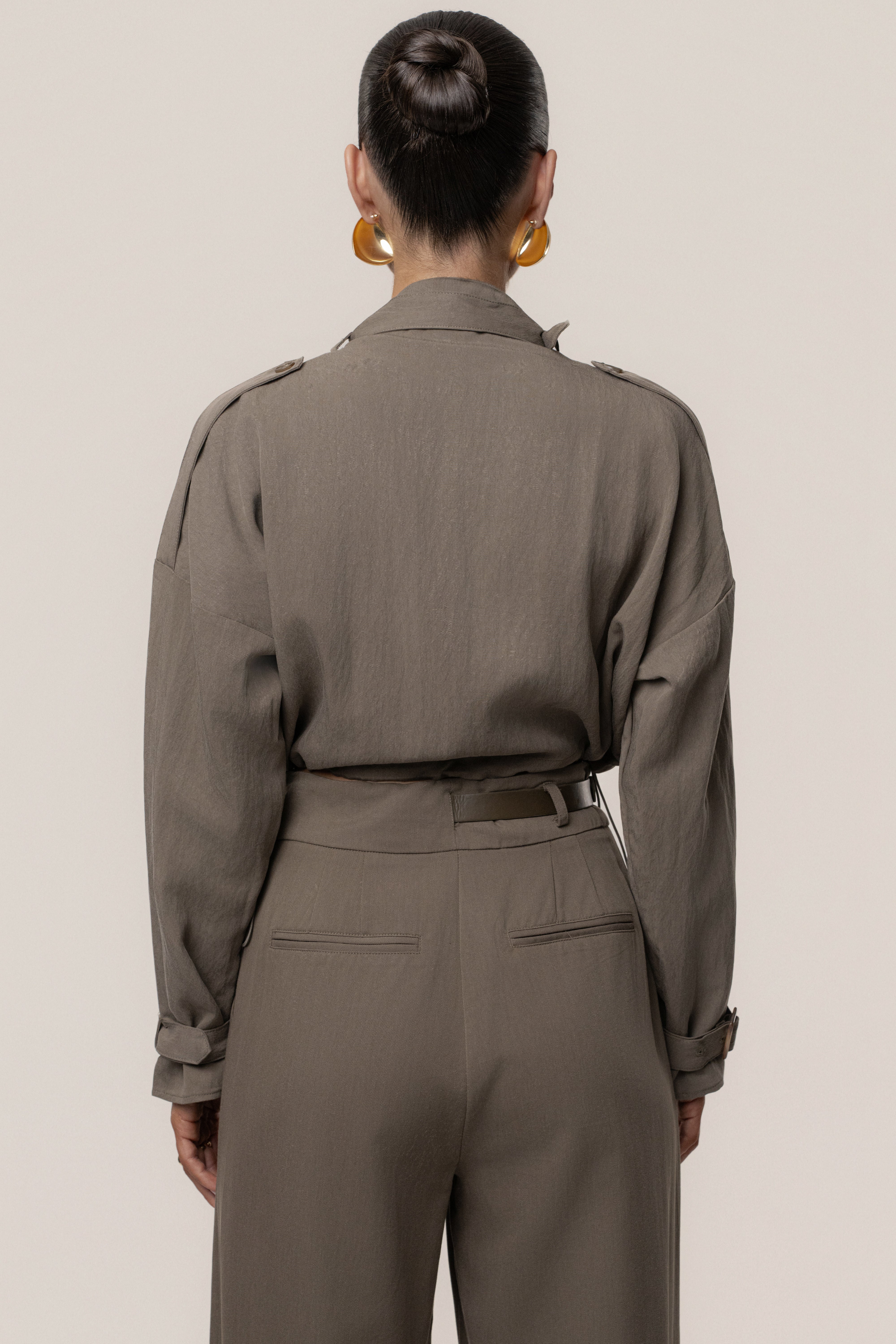 Dark Taupe Wanderlust Crop Top - Image 17