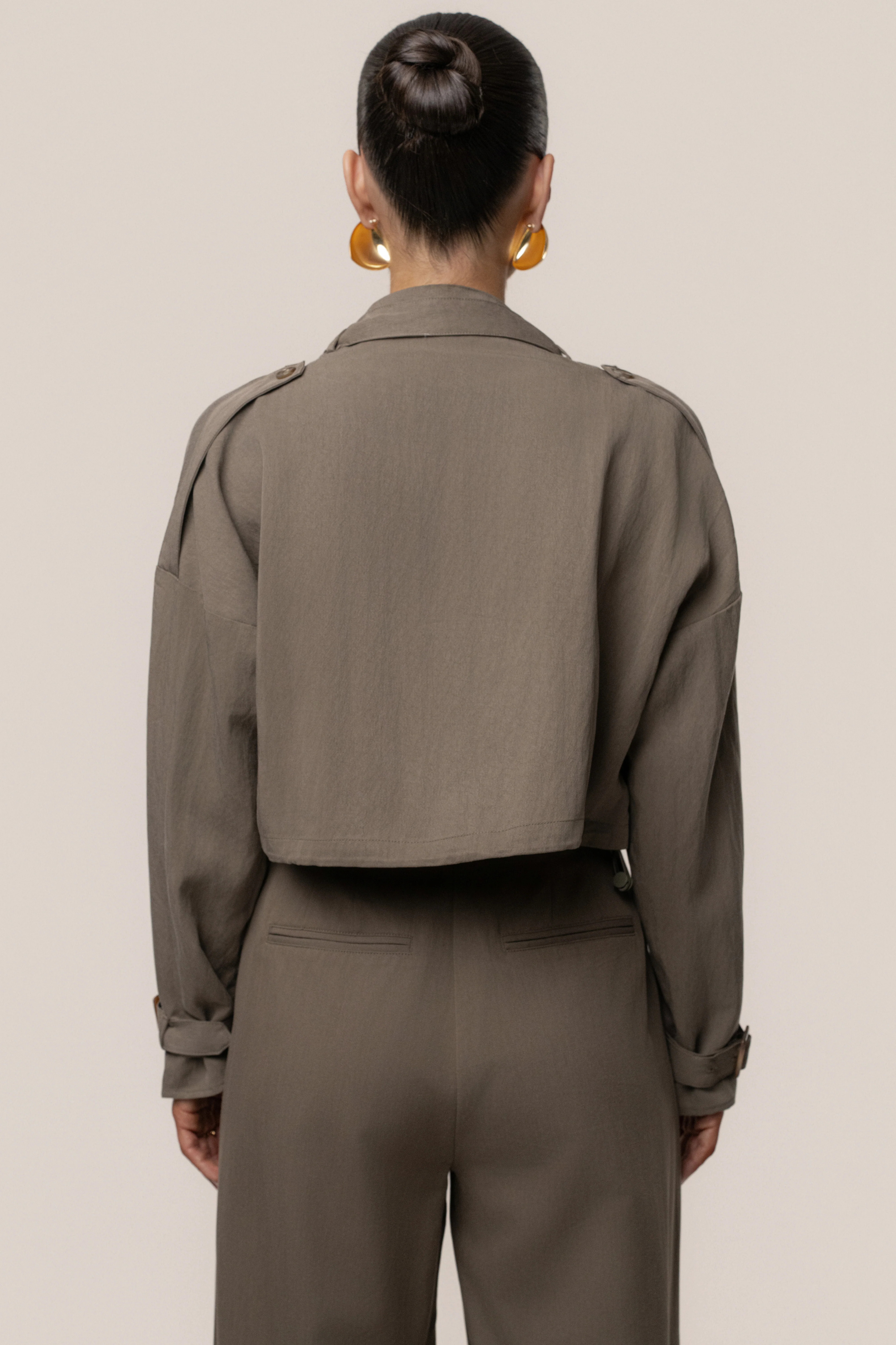 Dark Taupe Wanderlust Crop Top - Image 9