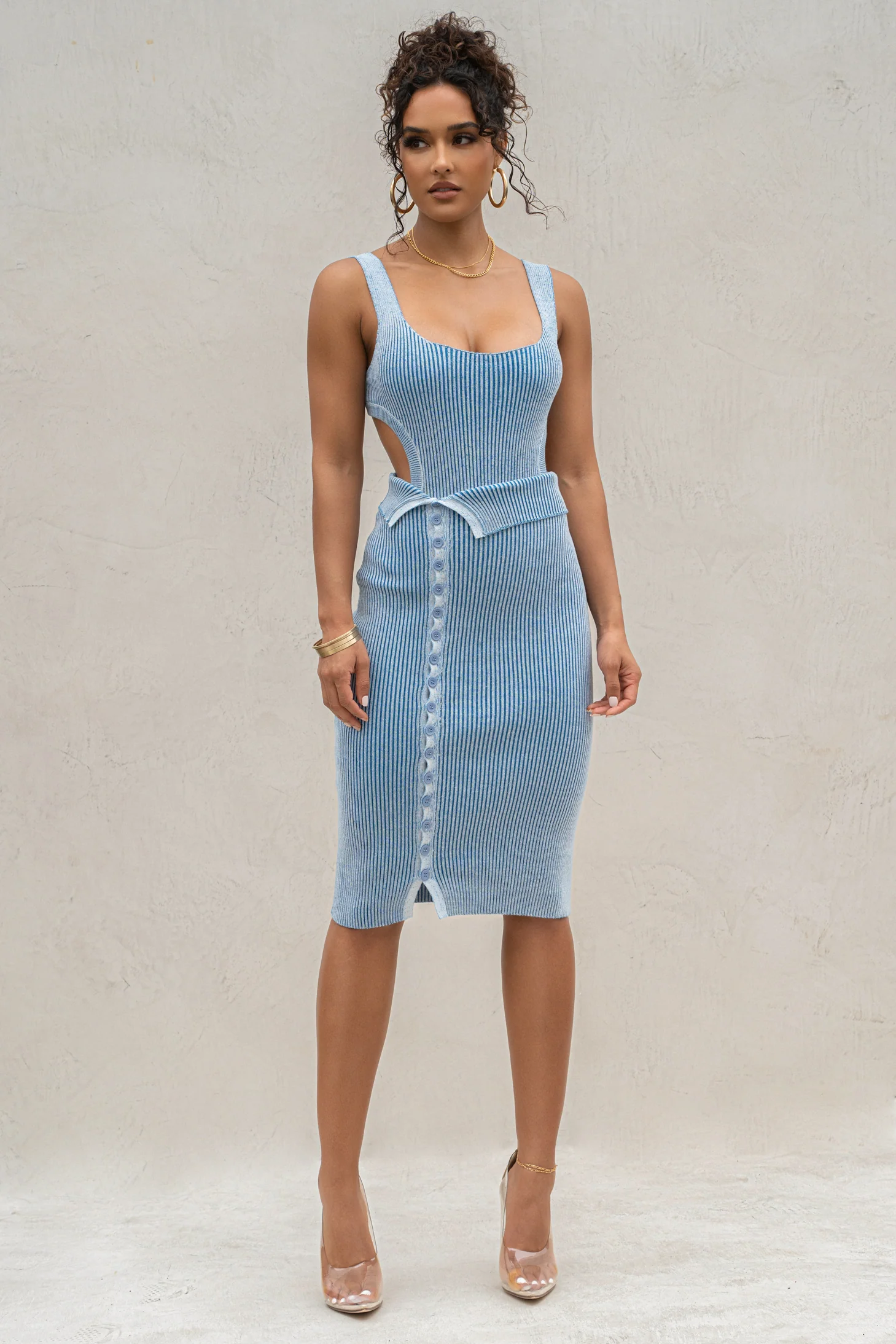 Denim/White Over The Top Skirt - Image 4