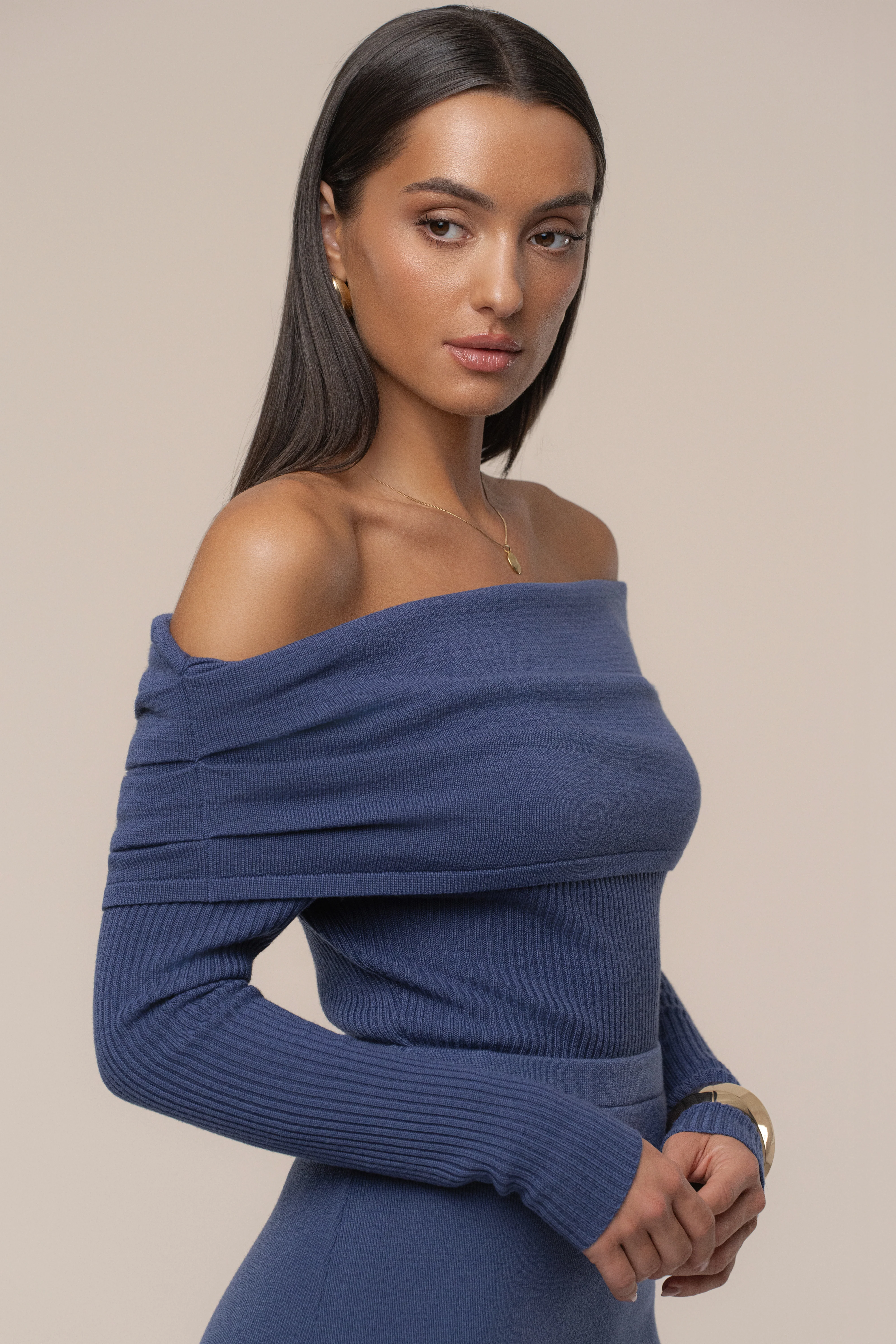 Dusk Off The Shoulder Knit Top - Image 7