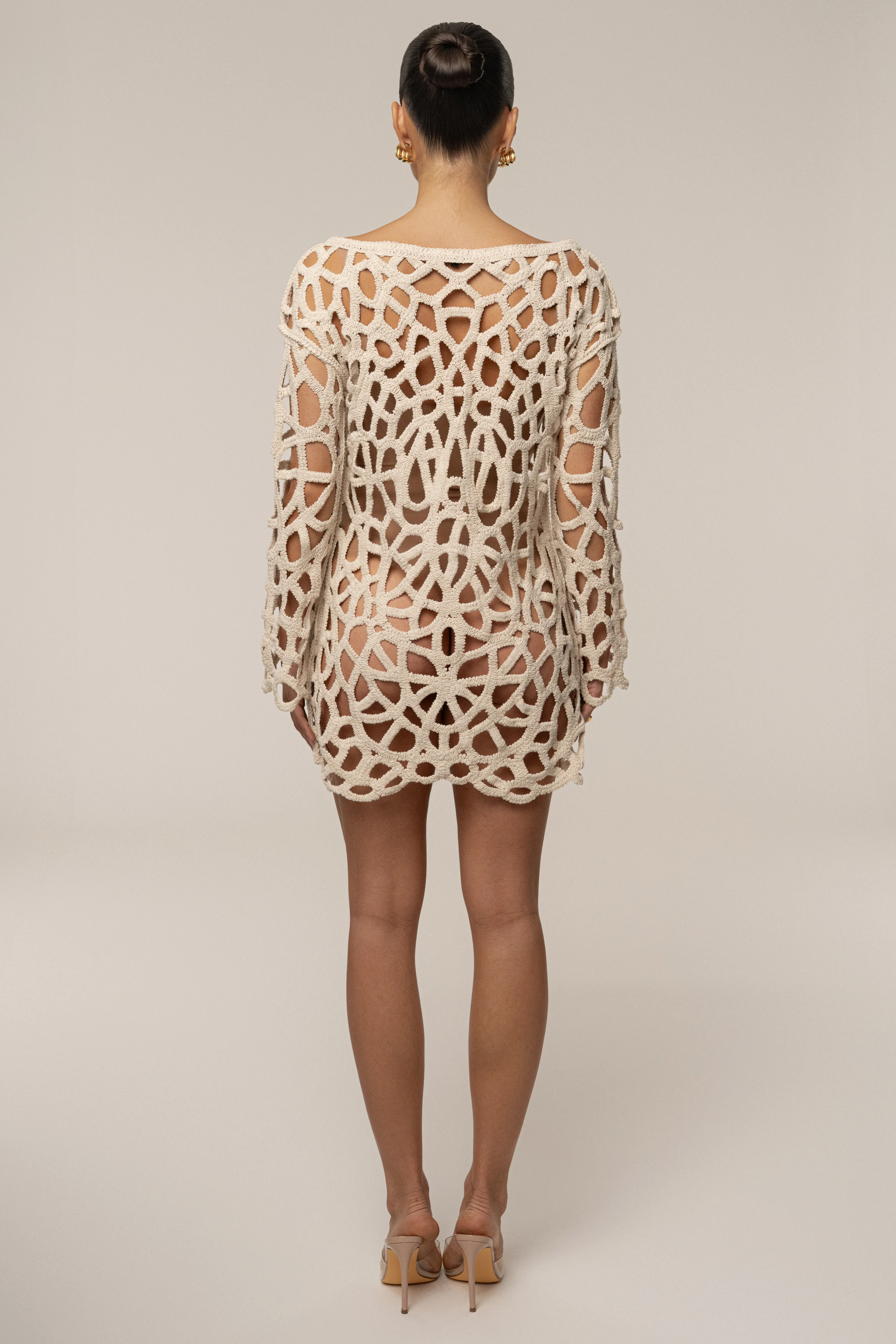 Ecru Seaside Crochet Cover Up - Image 7
