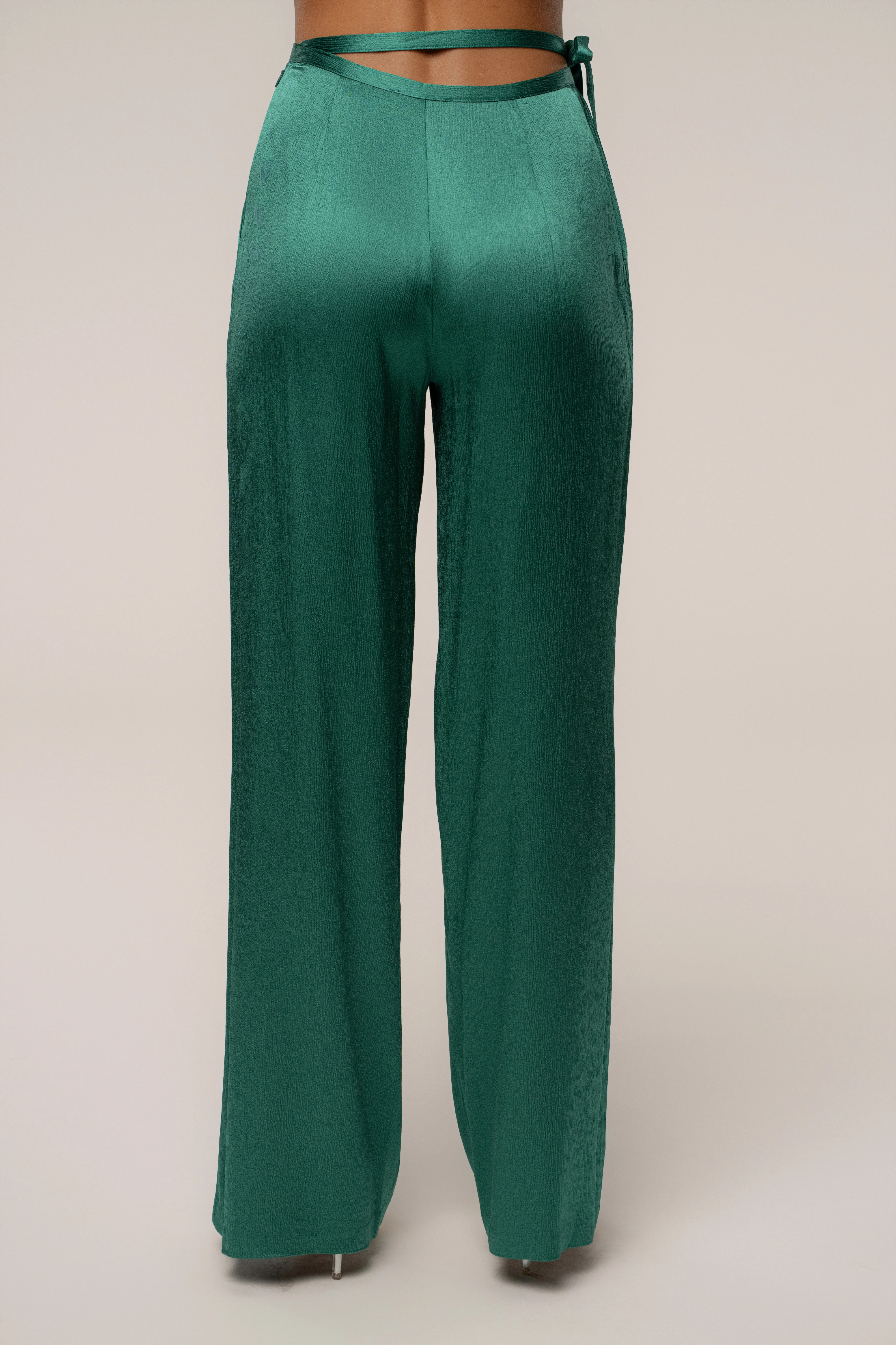 Emerald Deserae Satin Pants - Image 10