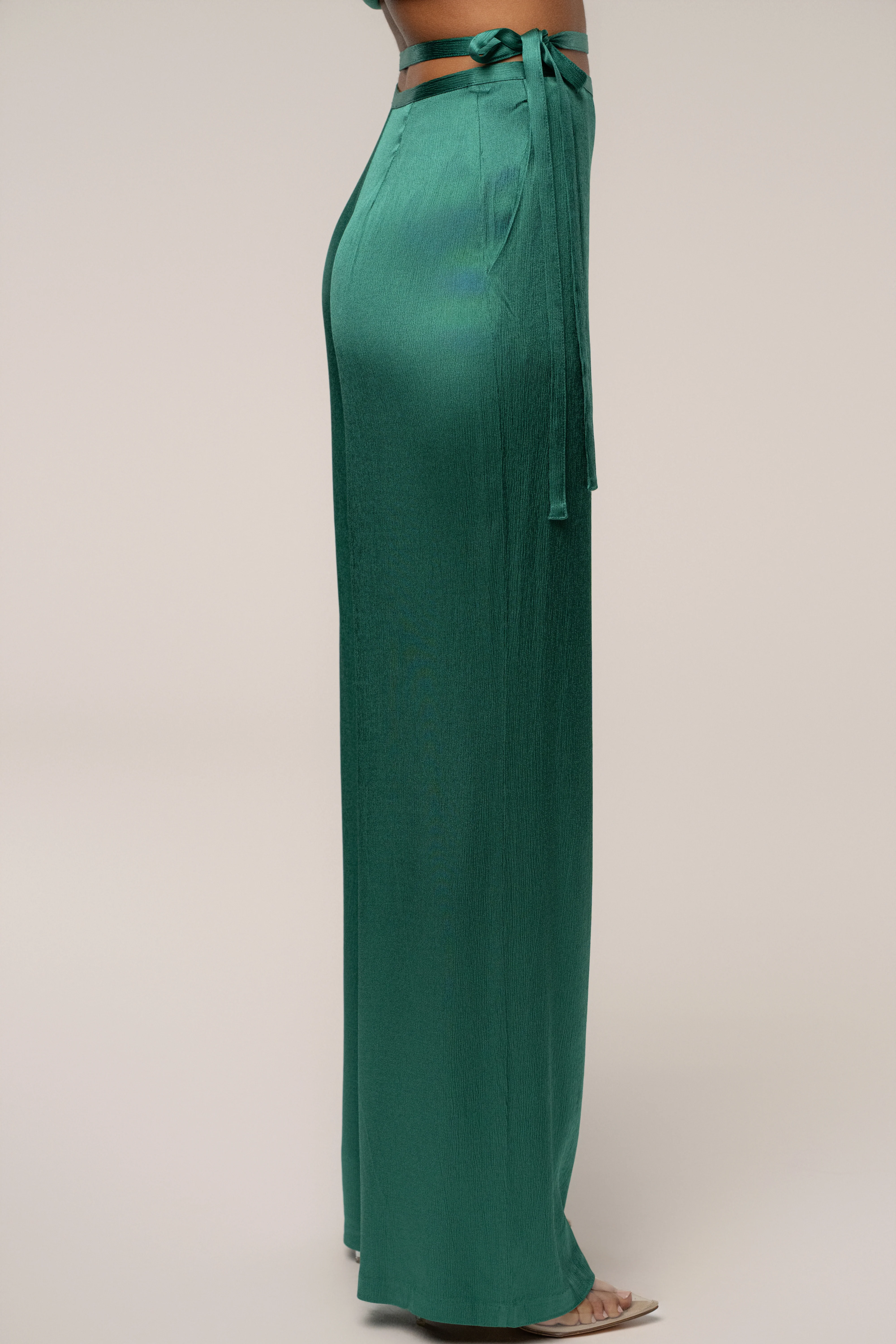 Emerald Deserae Satin Pants - Image 6