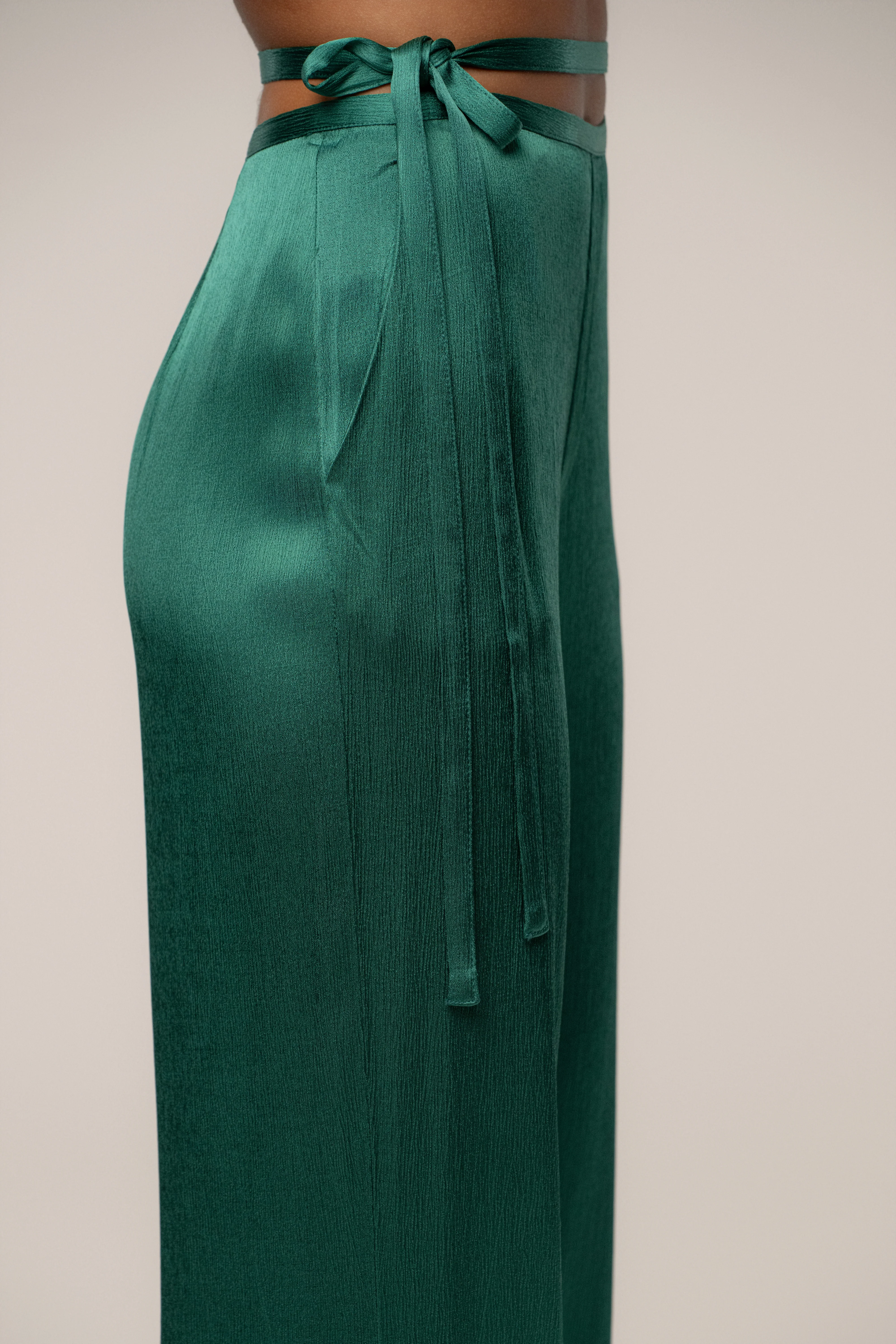 Emerald Deserae Satin Pants - Image 7