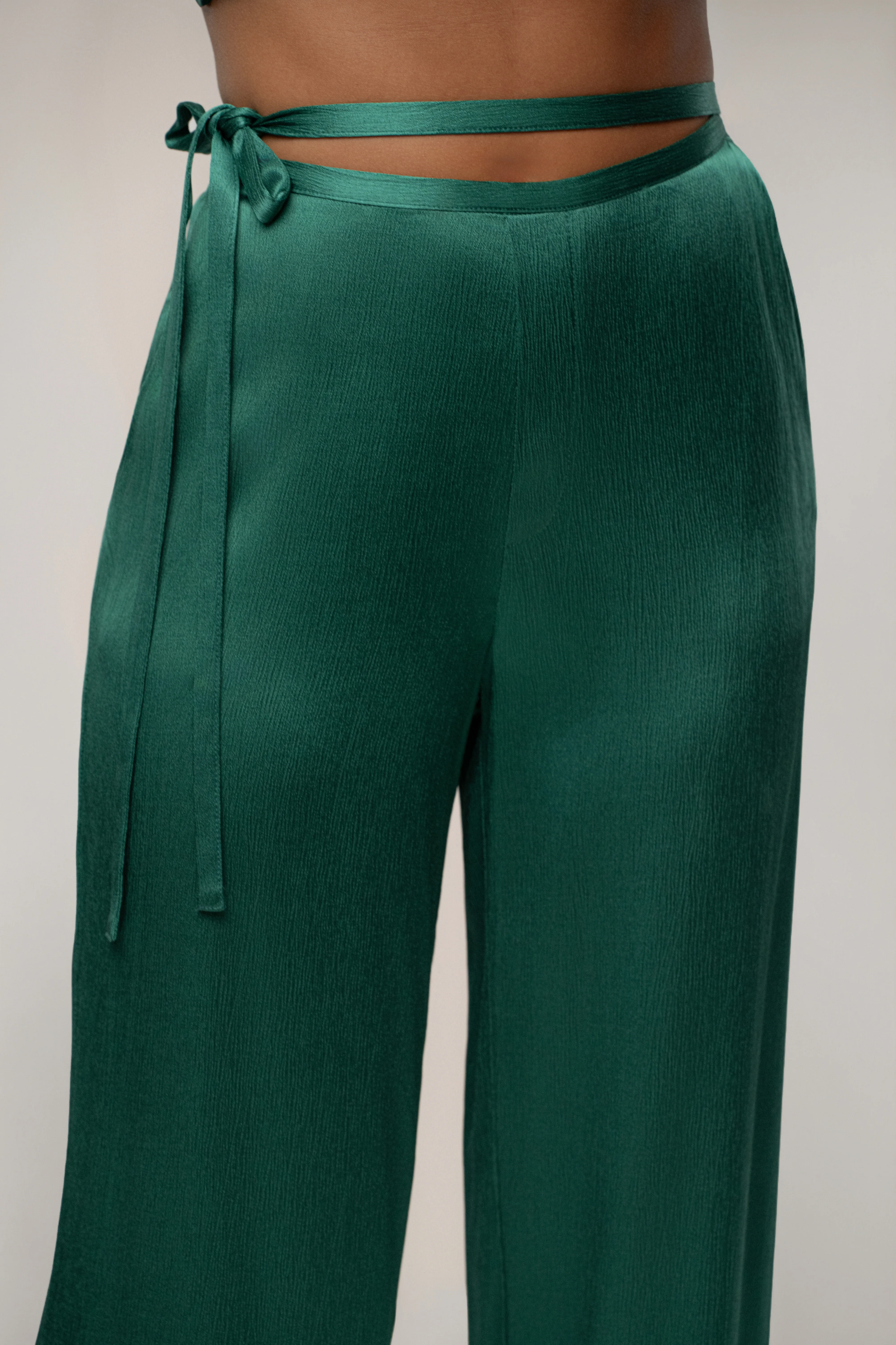 Emerald Deserae Satin Pants - Image 9